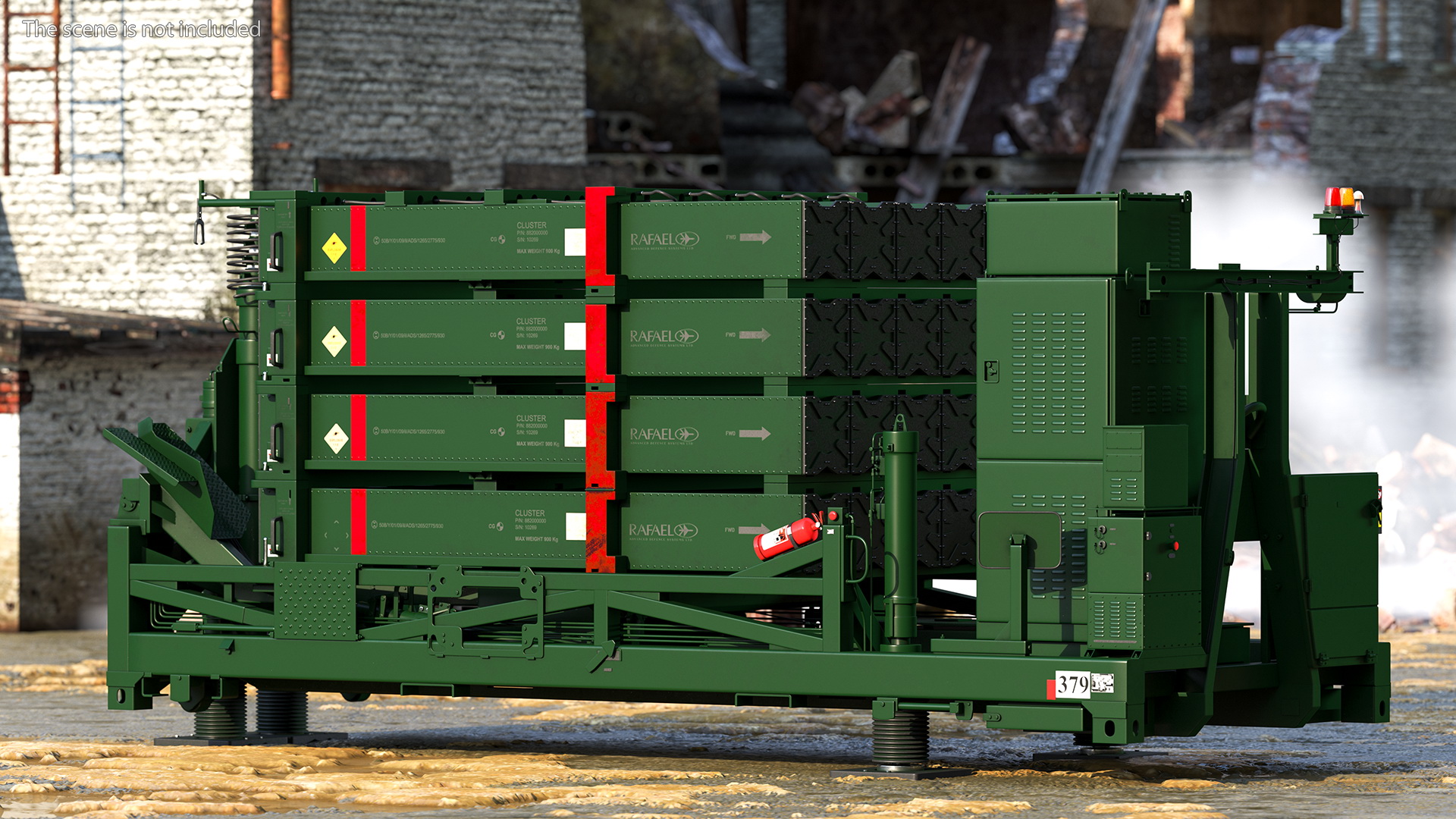 3D Folded Iron Dome Air Defense Batteries model