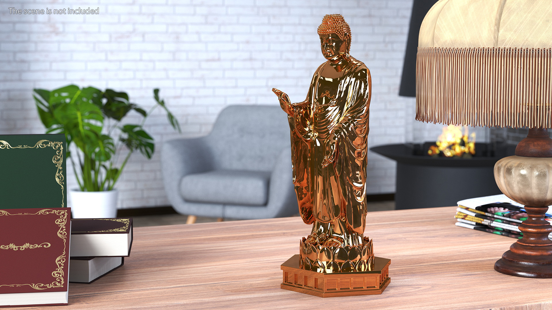 3D Buddha Small Golden Statue