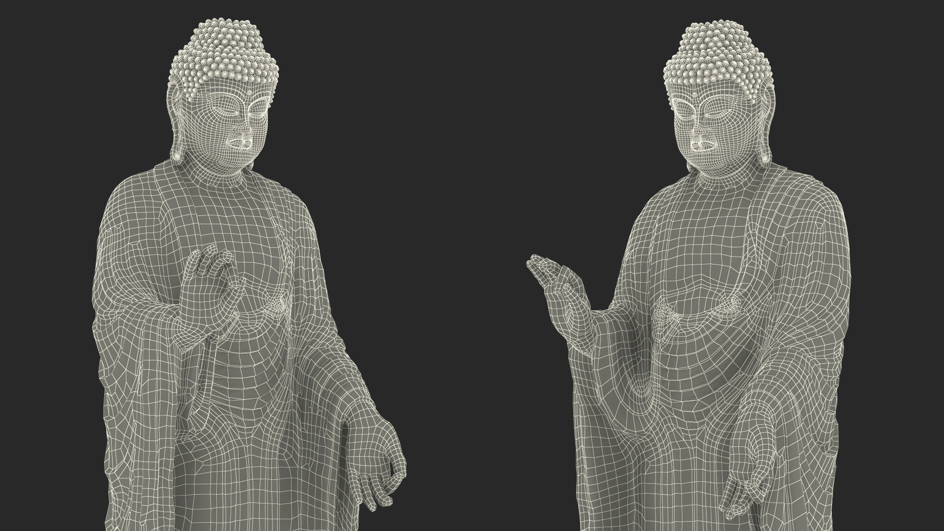 3D Buddha Small Golden Statue