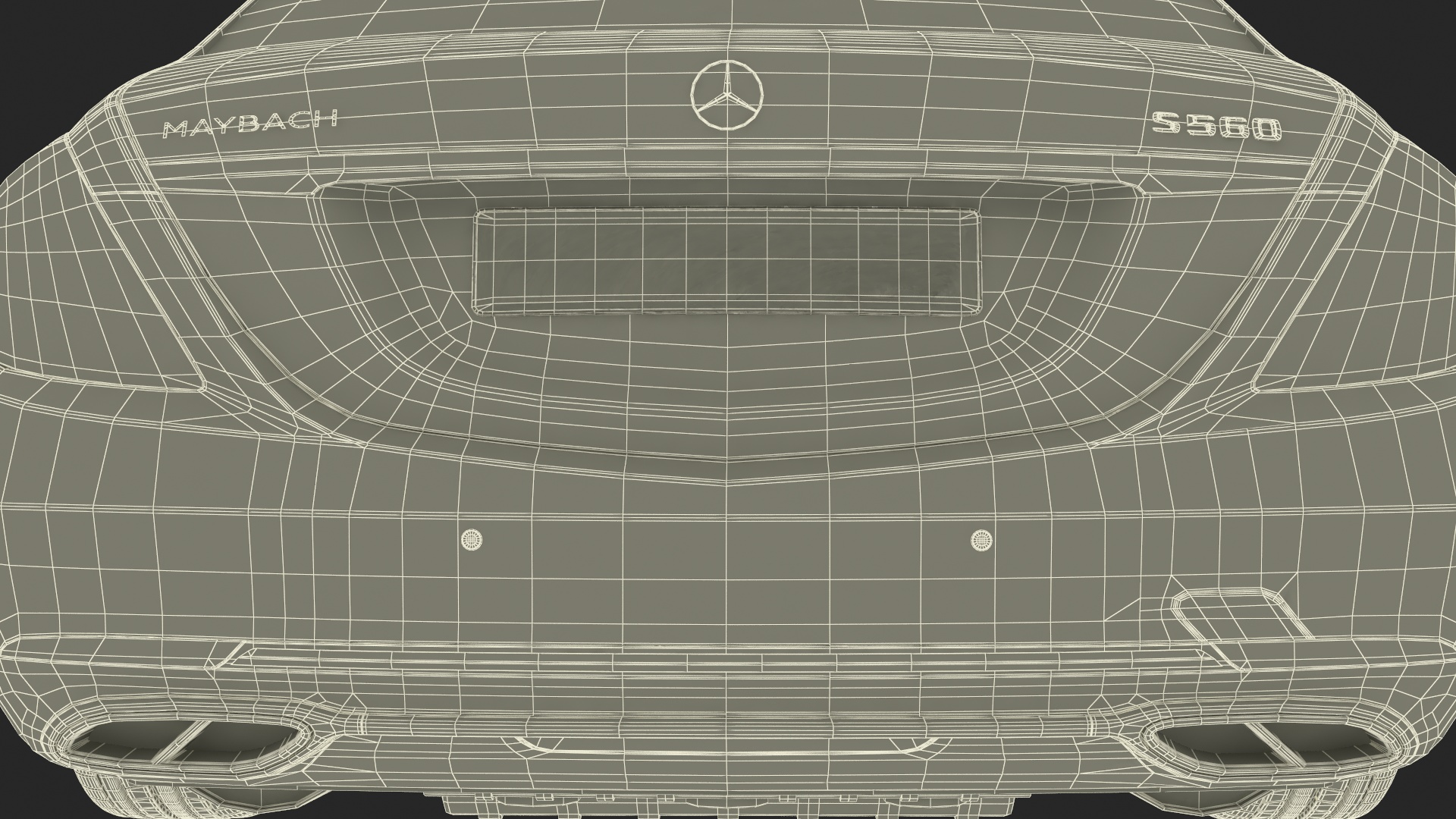 3D Mercedes Maybach S 560 Simple Interior model