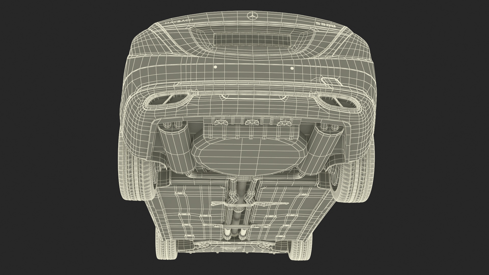 3D Mercedes Maybach S 560 Simple Interior model