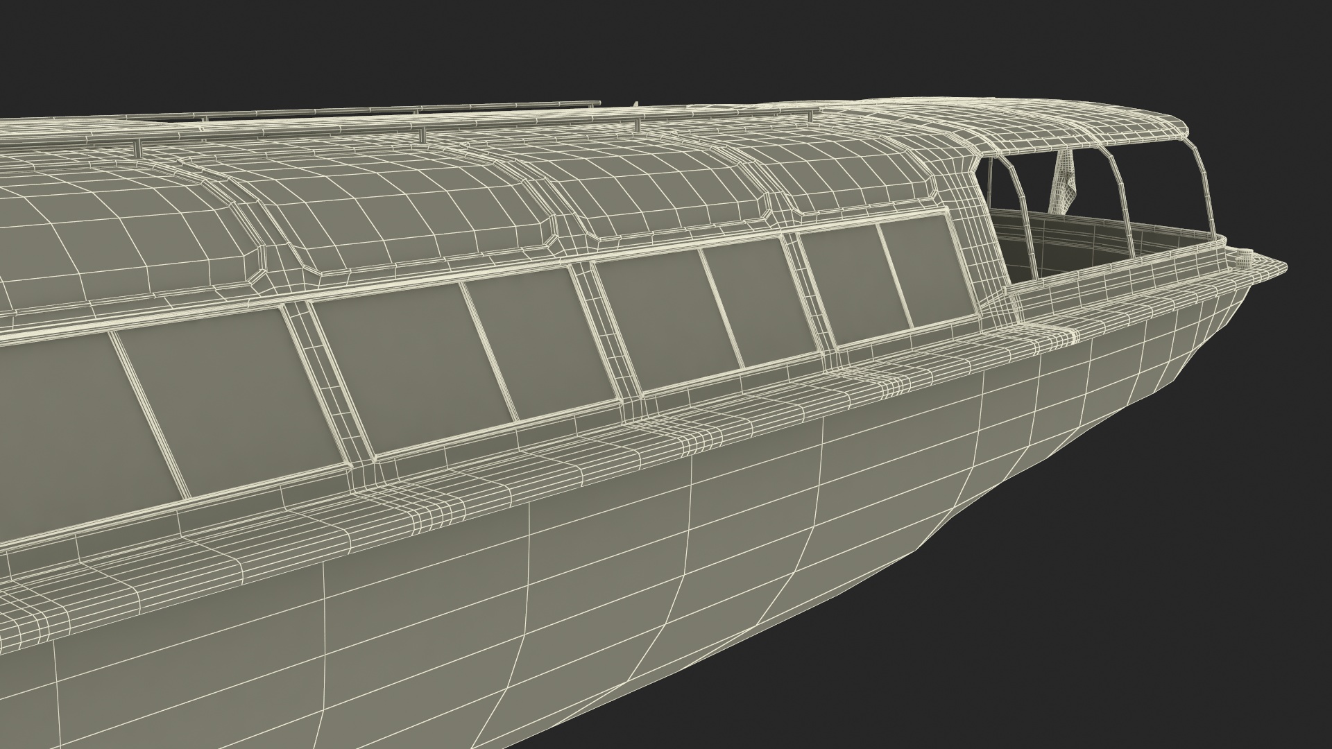 3D model Pleasure Cruise Boat Blue