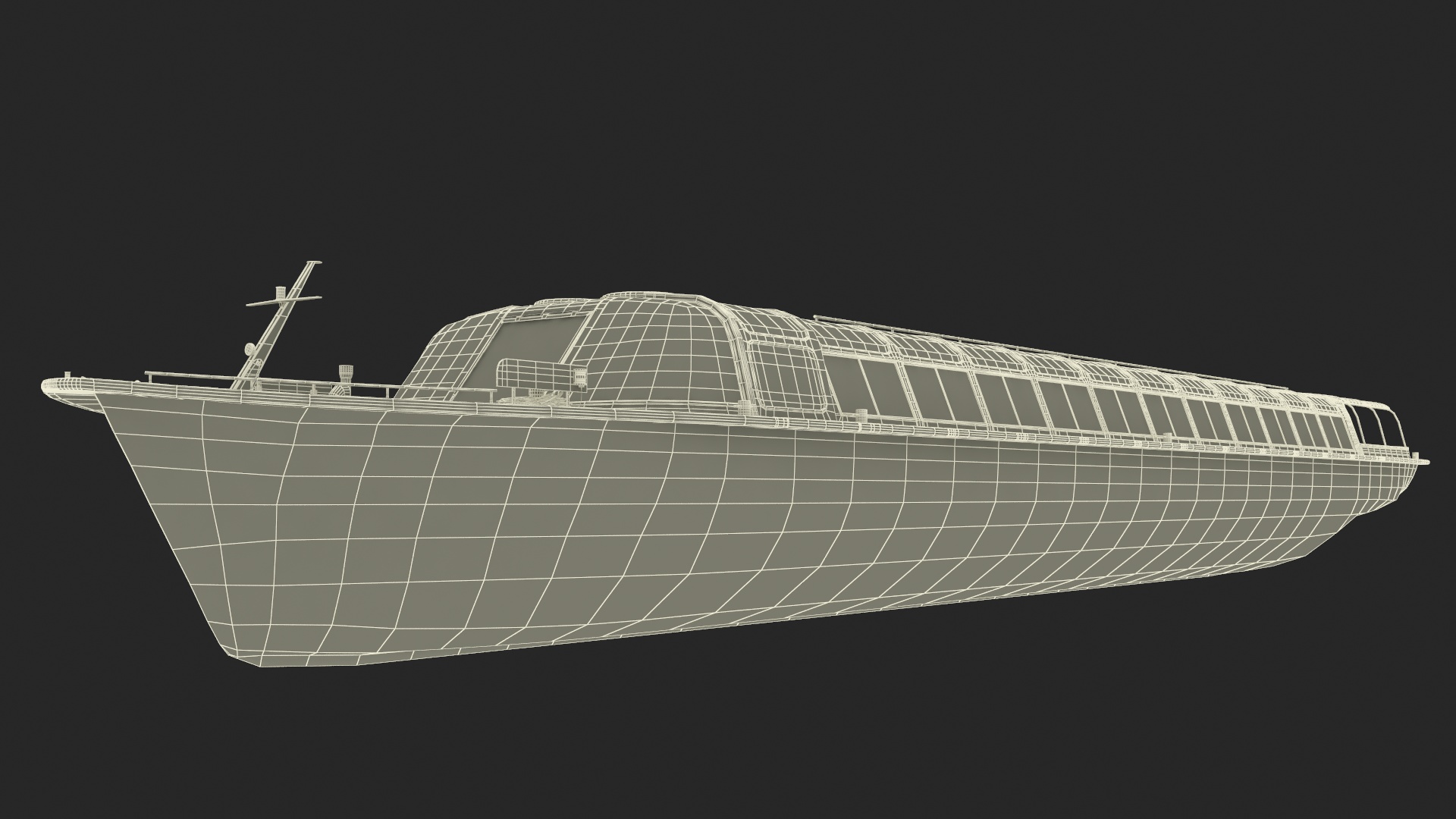 3D model Pleasure Cruise Boat Blue