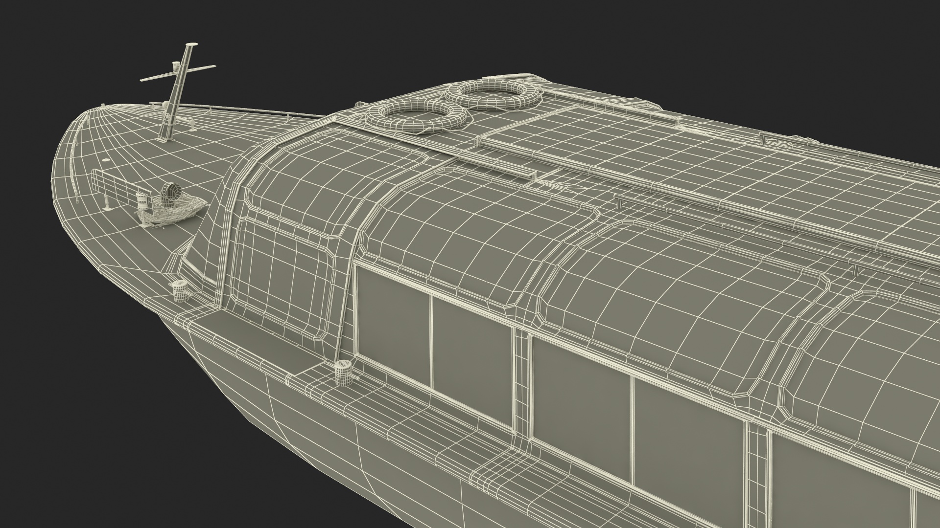 3D model Pleasure Cruise Boat Blue