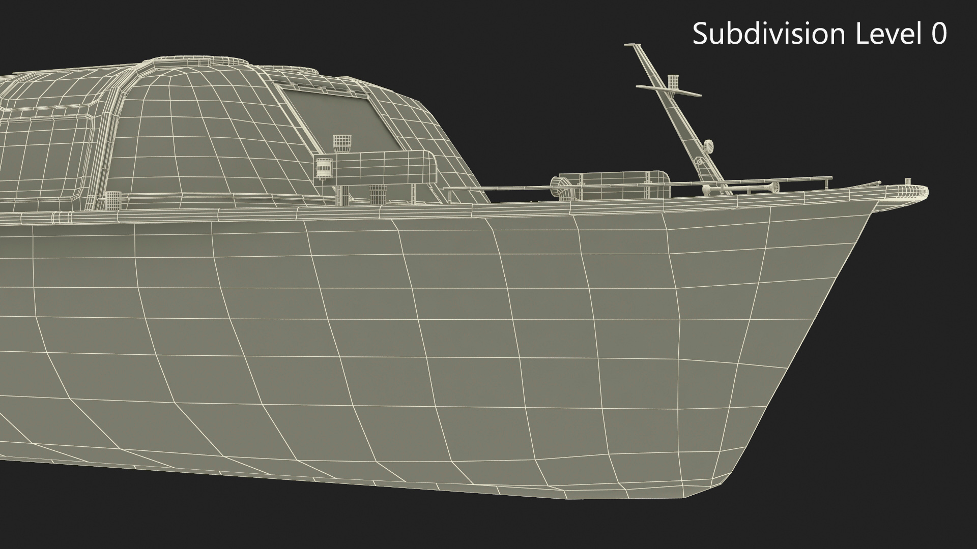 3D model Pleasure Cruise Boat Blue