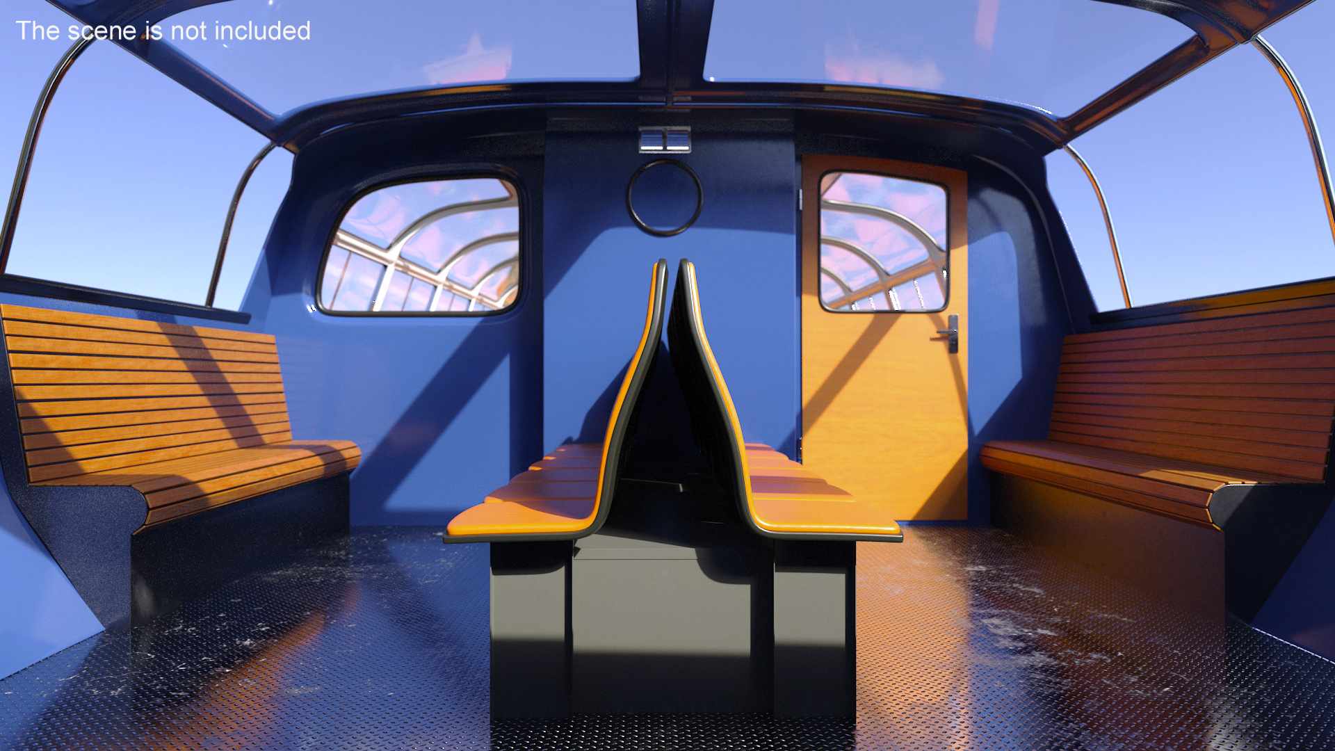 3D model Pleasure Cruise Boat Blue