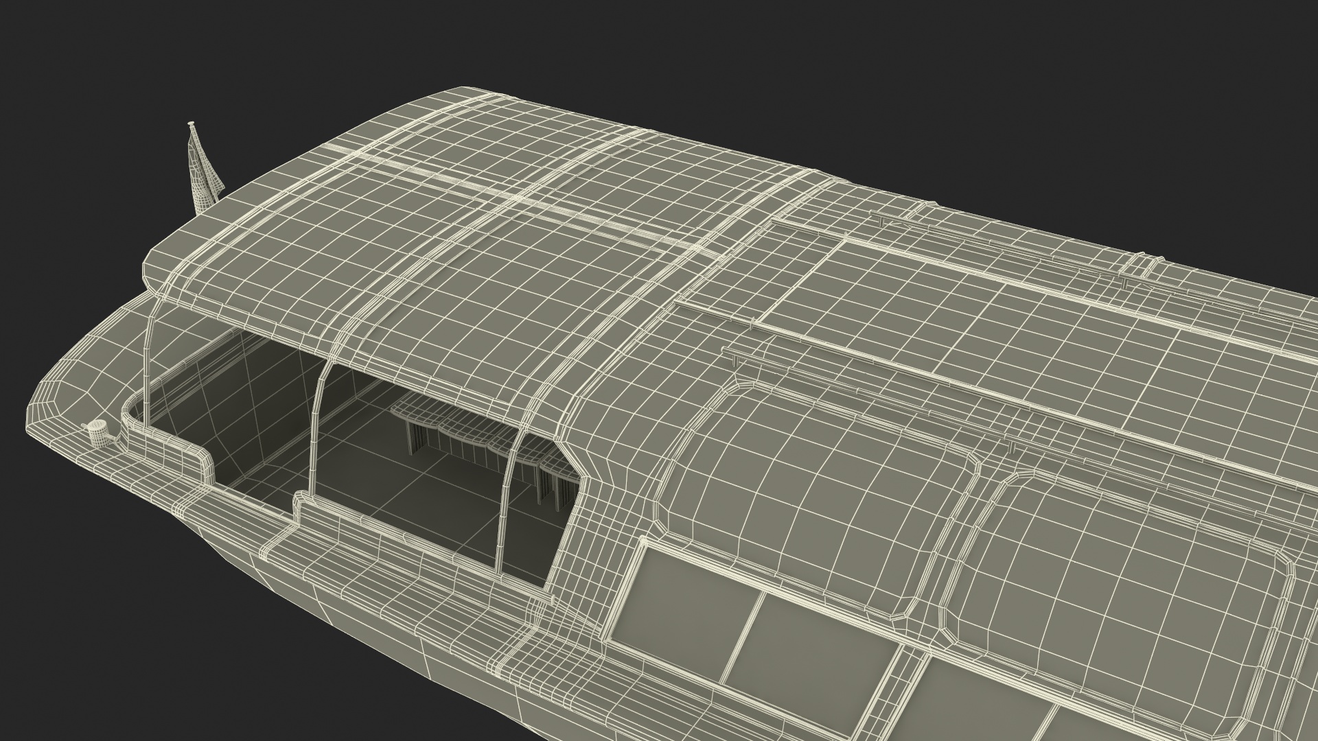 3D model Pleasure Cruise Boat Blue