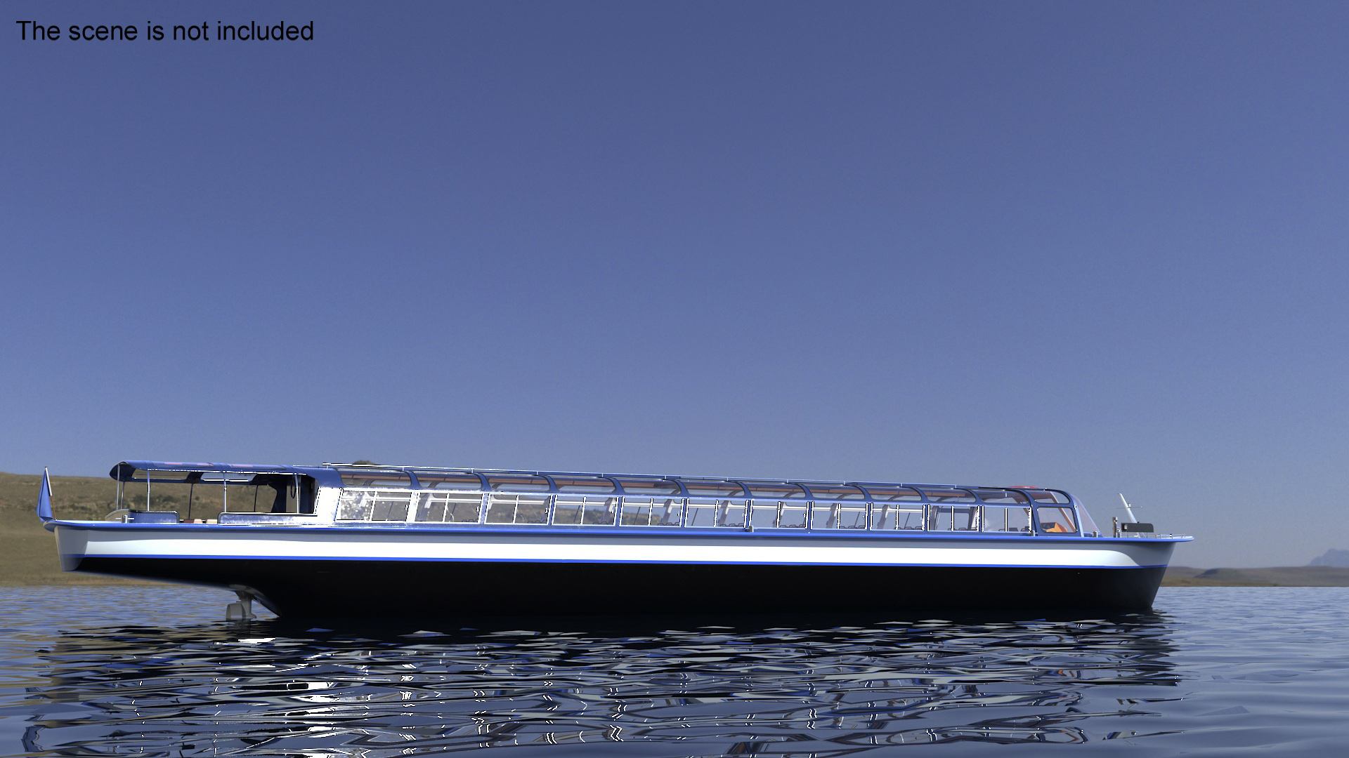 3D model Pleasure Cruise Boat Blue