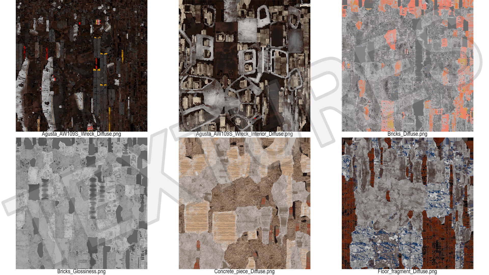 Helicopter Debris 3D