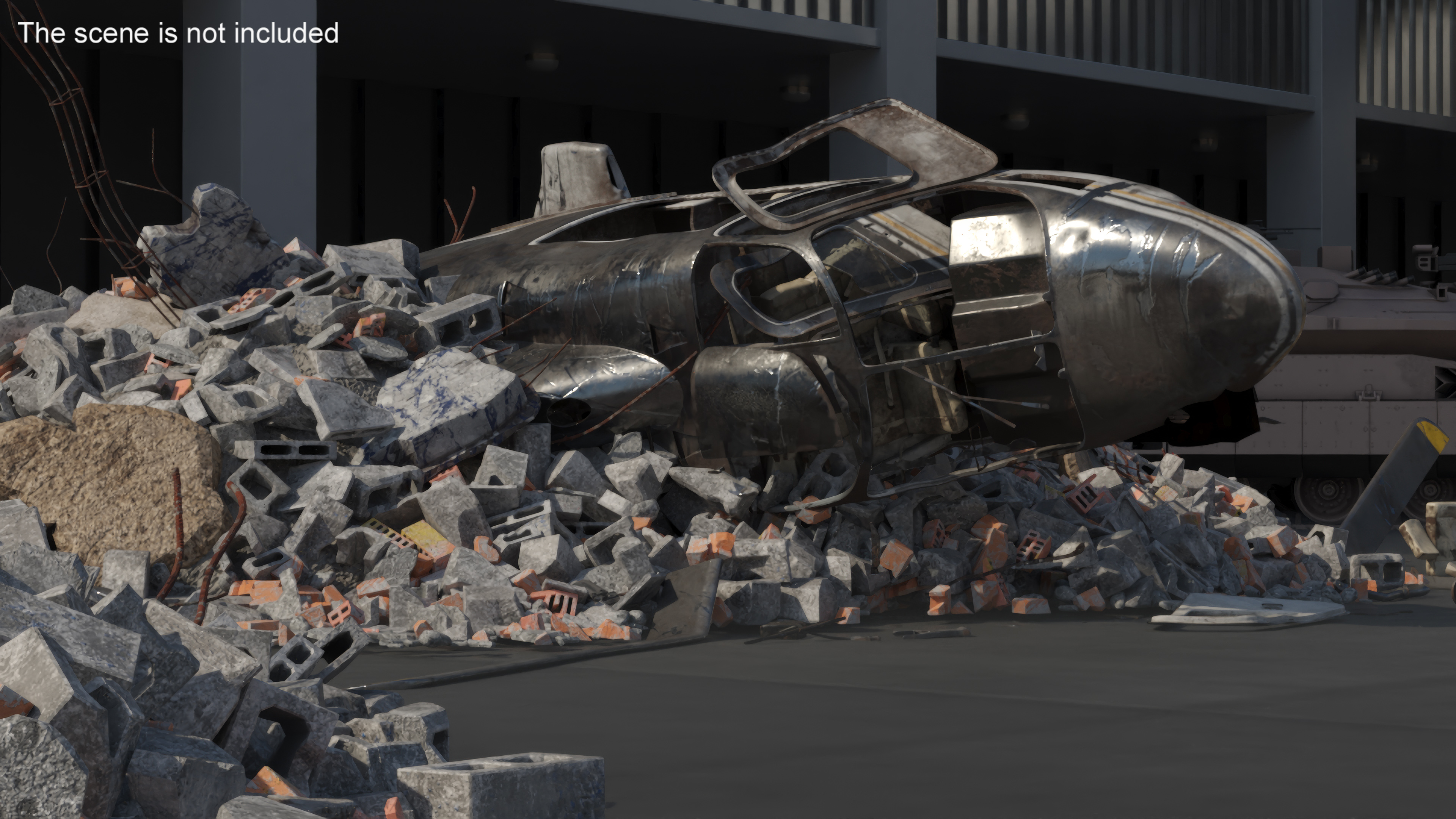Helicopter Debris 3D