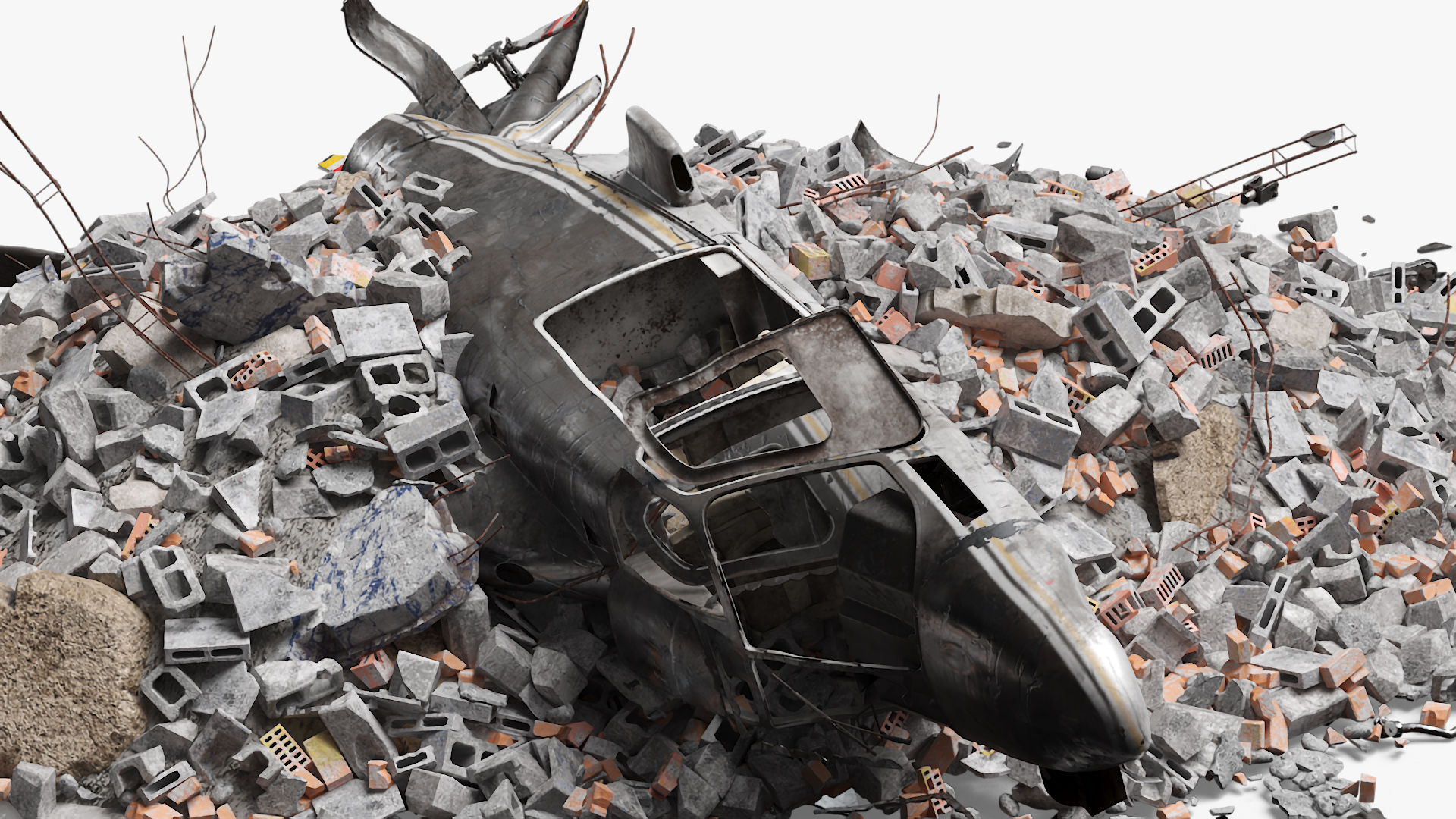 Helicopter Debris 3D
