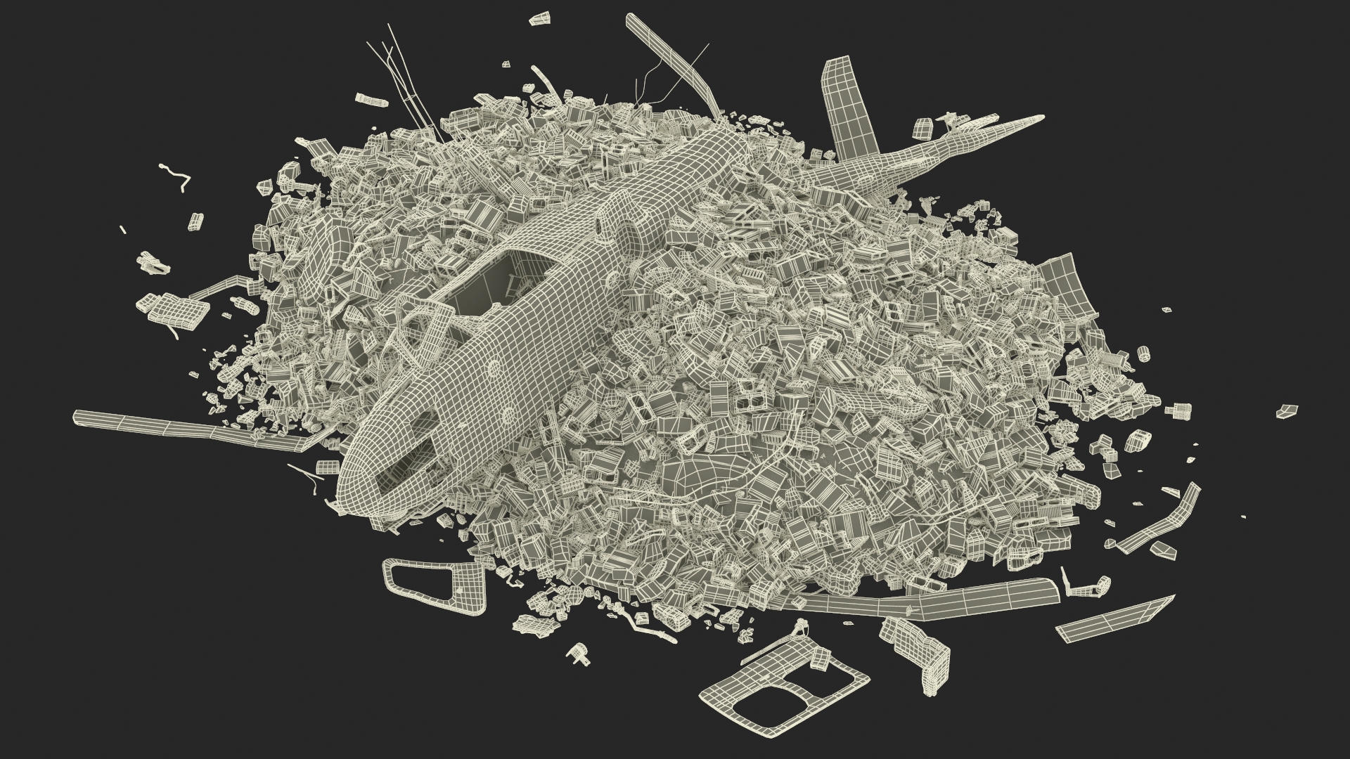Helicopter Debris 3D