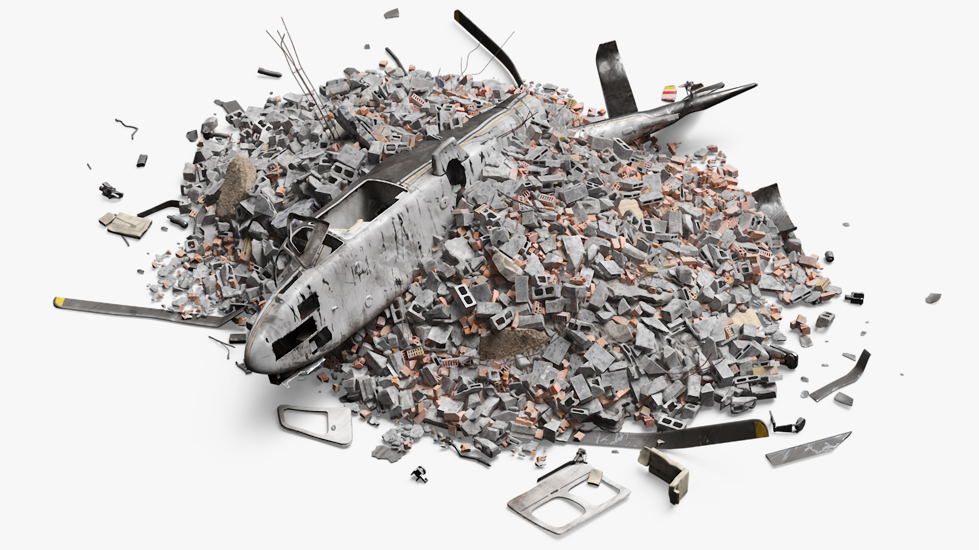 Helicopter Debris 3D