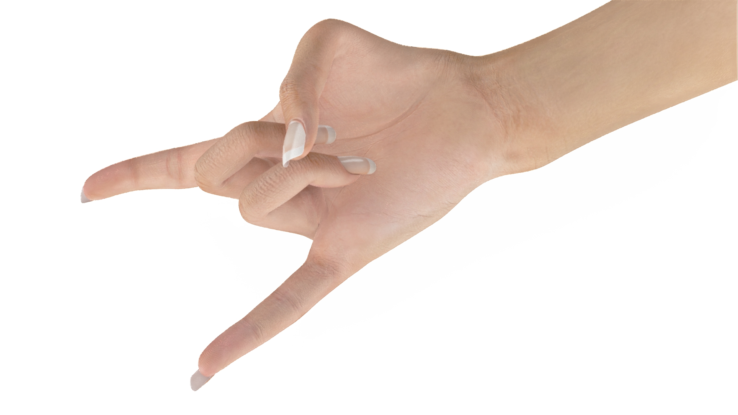 Woman Tanned Hand Heavy Metal Pose 3D model