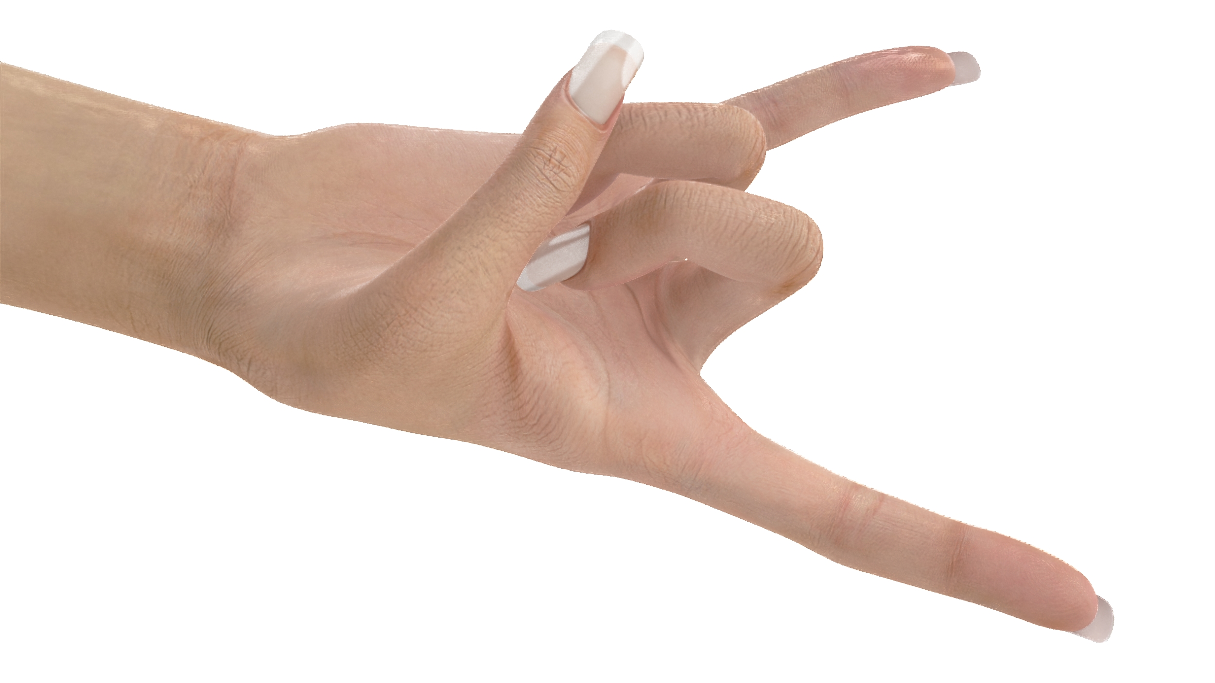 Woman Tanned Hand Heavy Metal Pose 3D model