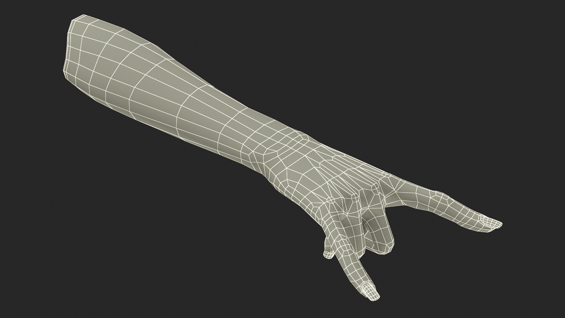 Woman Tanned Hand Heavy Metal Pose 3D model