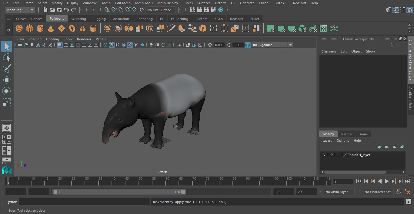 Tapir 3D model