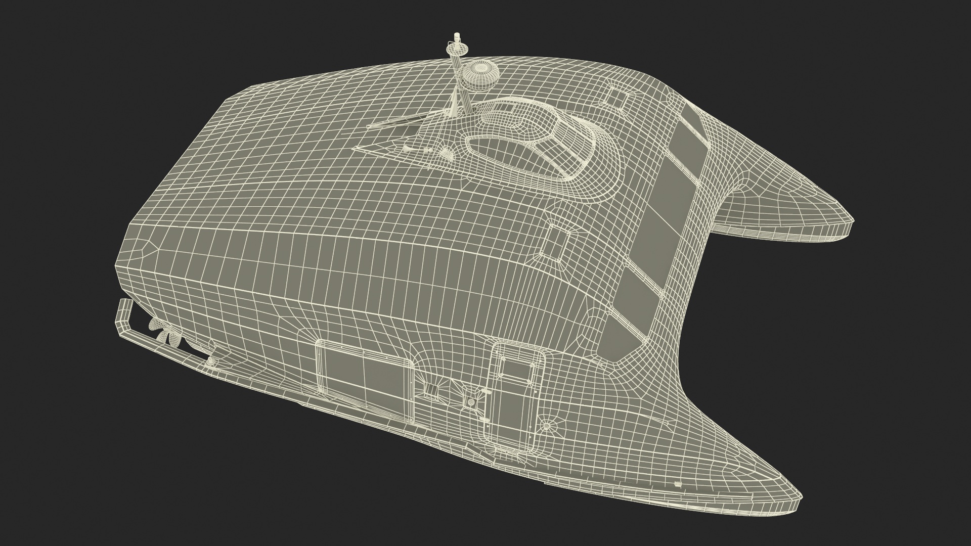 3D model Catamaran Ferry A2V Monaco One