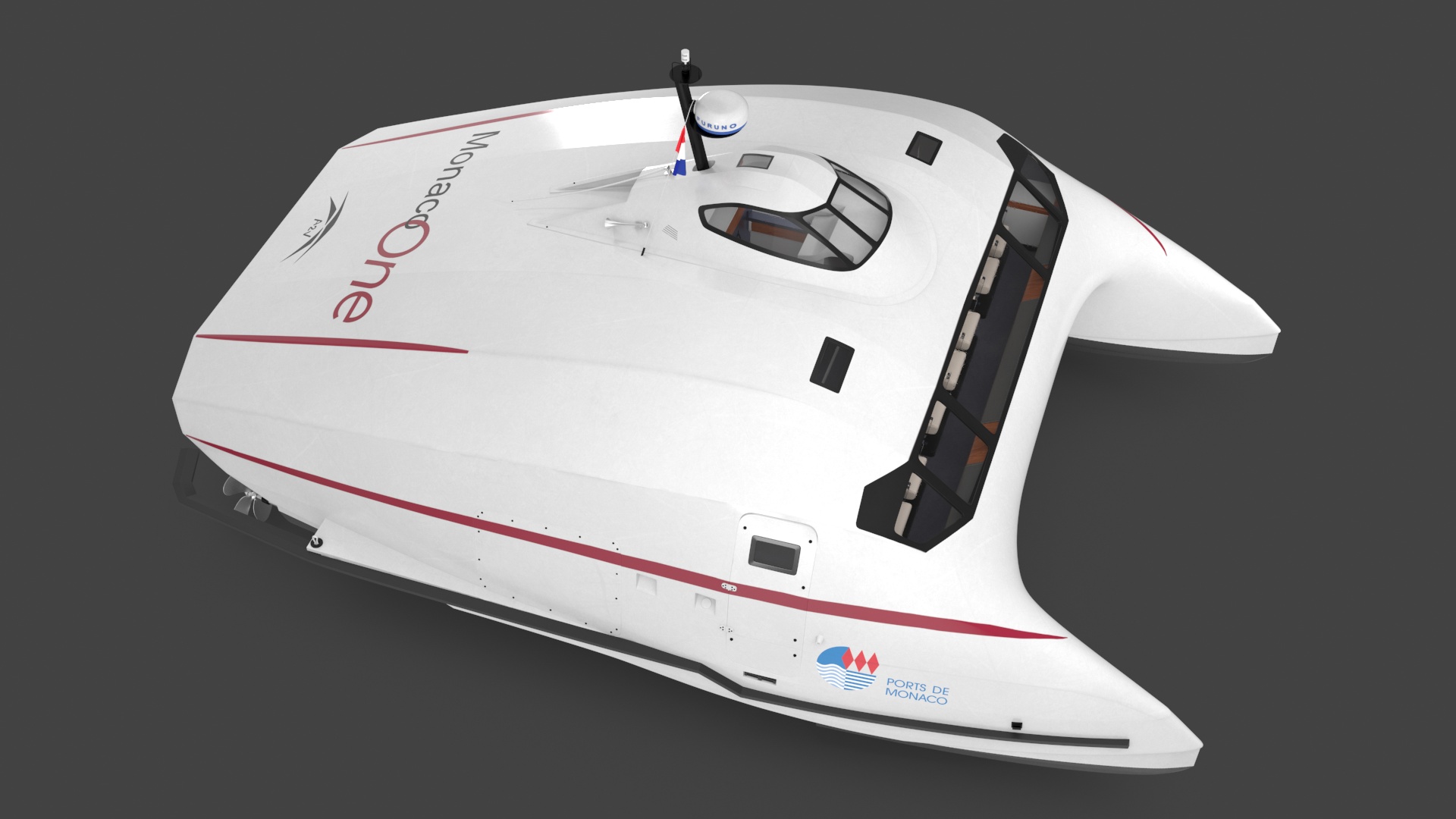 3D model Catamaran Ferry A2V Monaco One