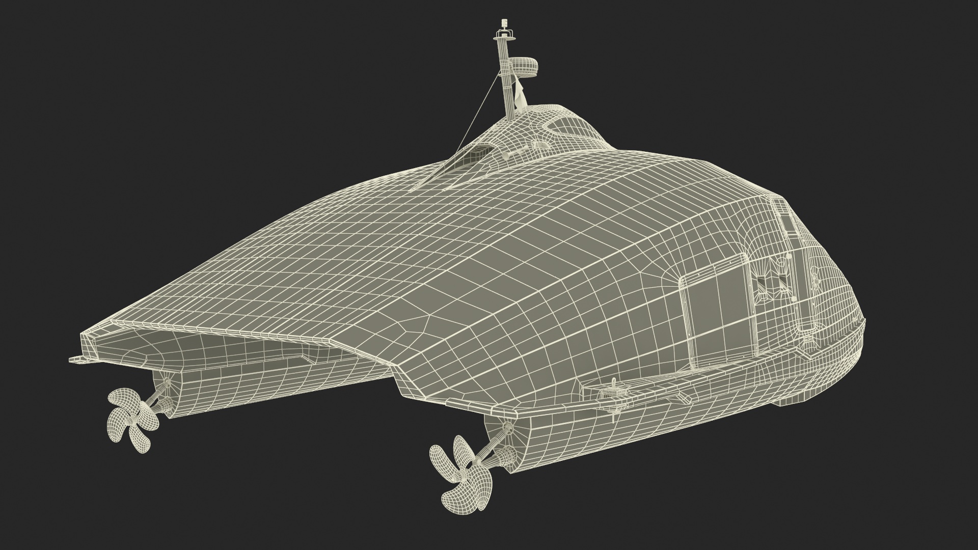 3D model Catamaran Ferry A2V Monaco One