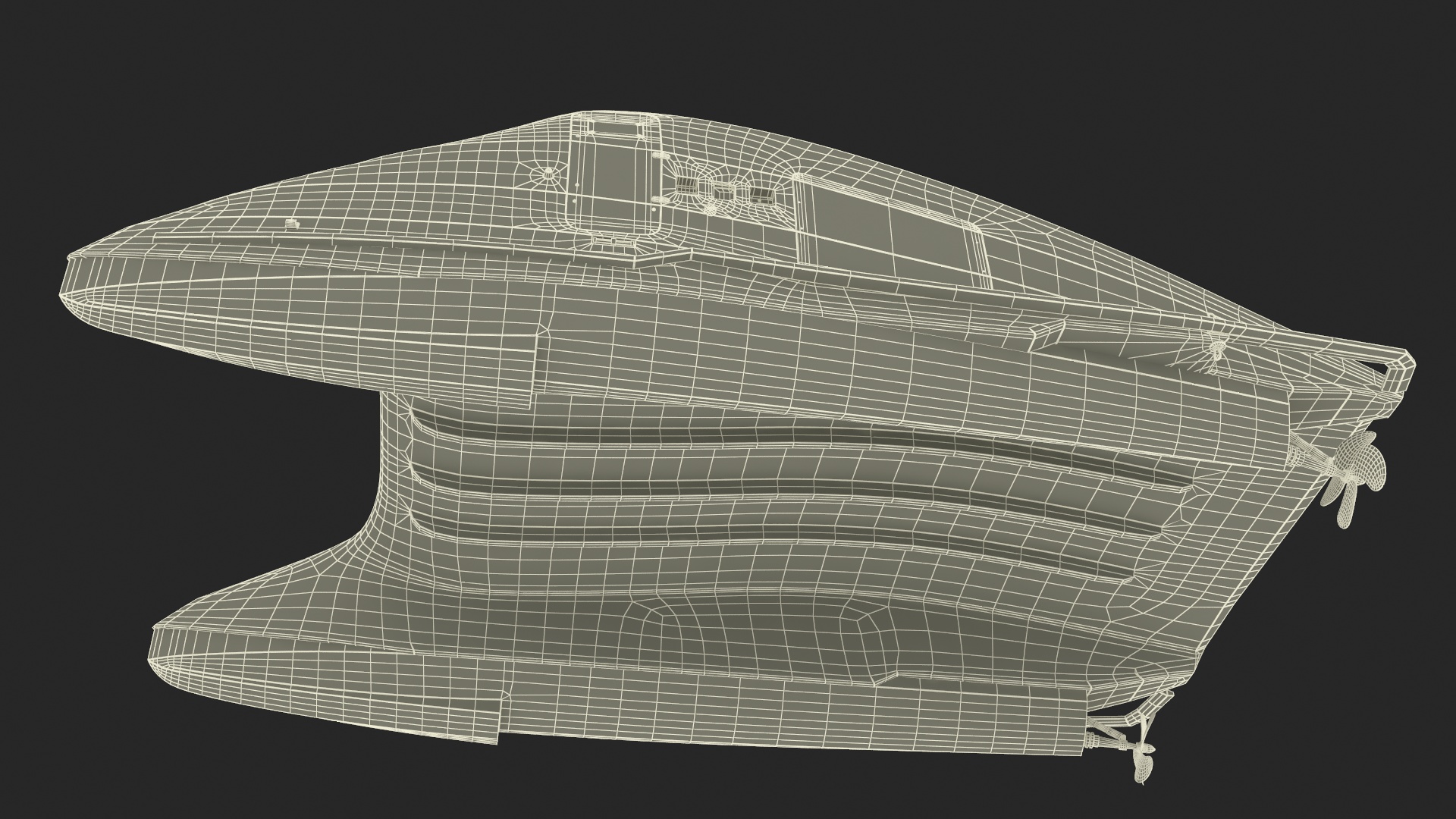 3D model Catamaran Ferry A2V Monaco One