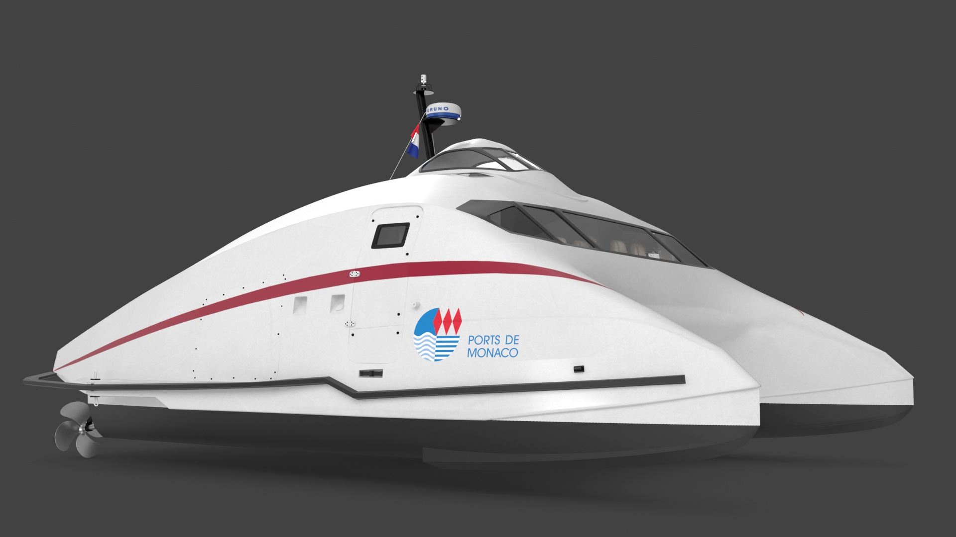 3D model Catamaran Ferry A2V Monaco One
