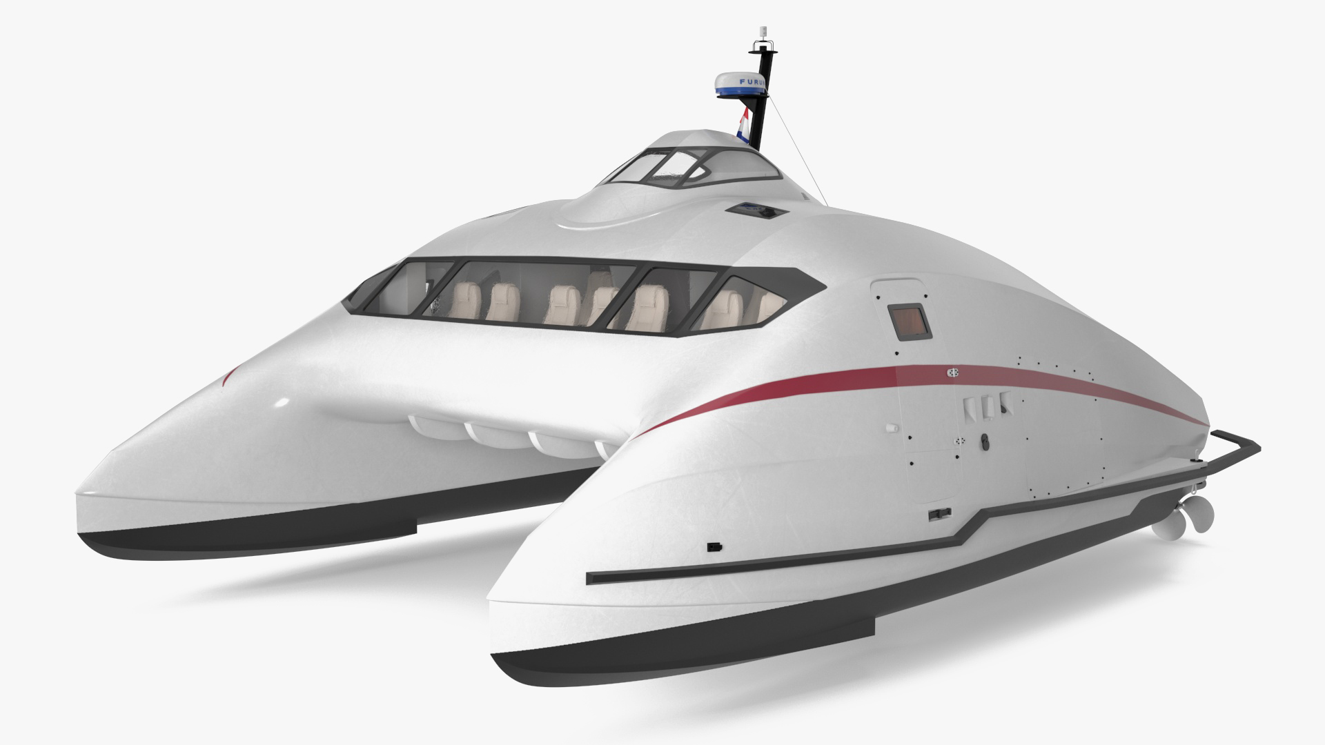 3D model Catamaran Ferry A2V Monaco One
