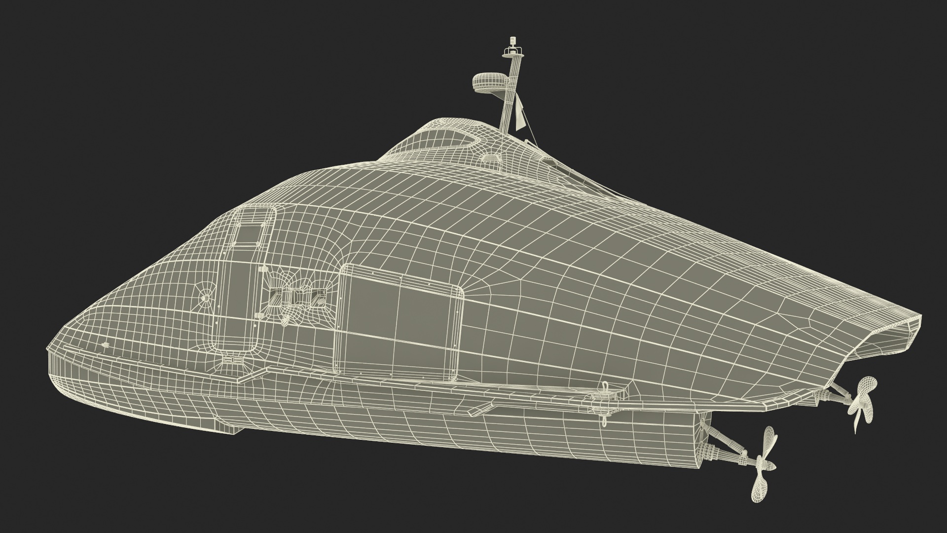 3D model Catamaran Ferry A2V Monaco One