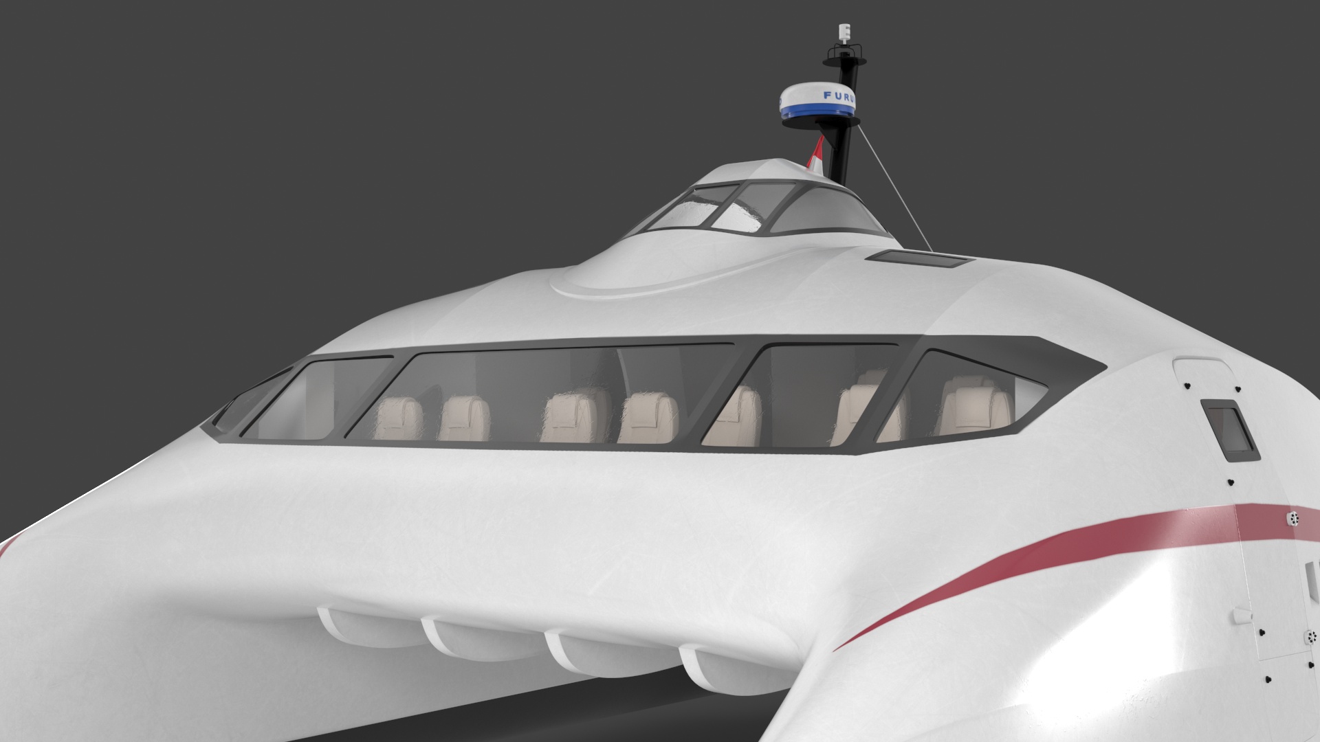 3D model Catamaran Ferry A2V Monaco One