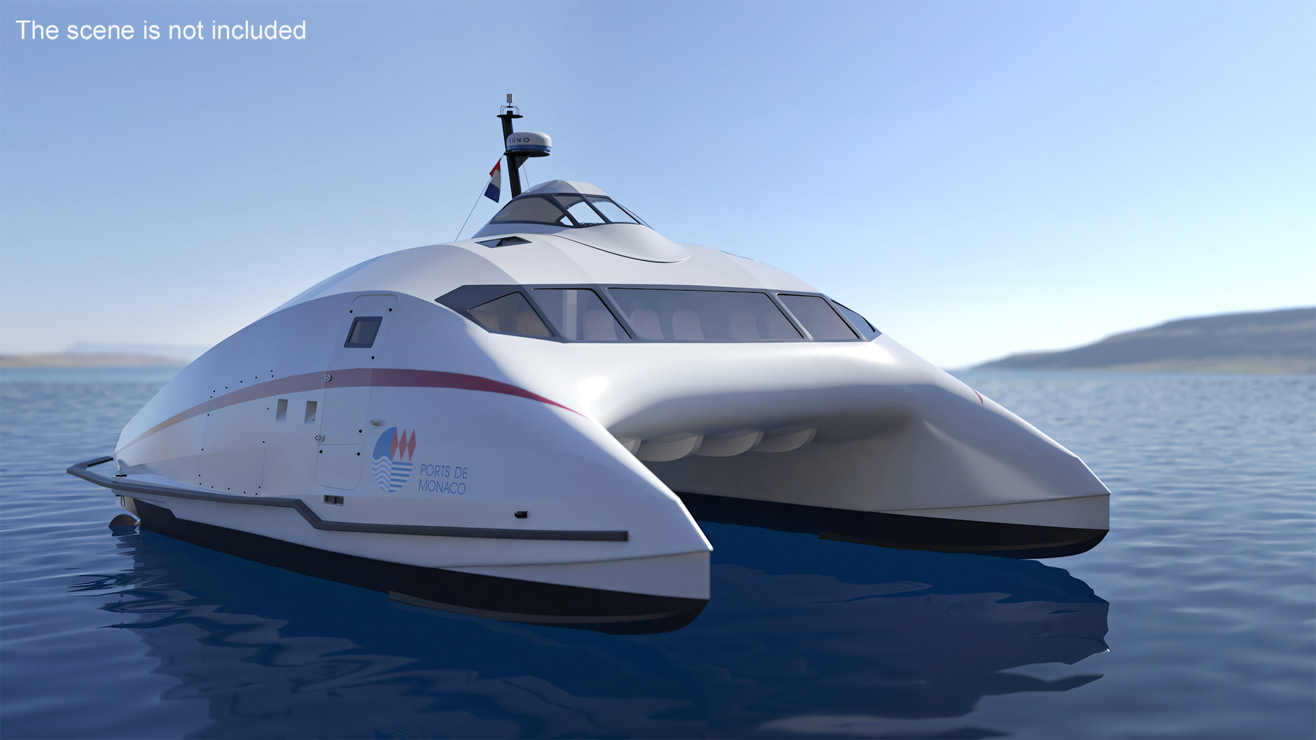 3D model Catamaran Ferry A2V Monaco One