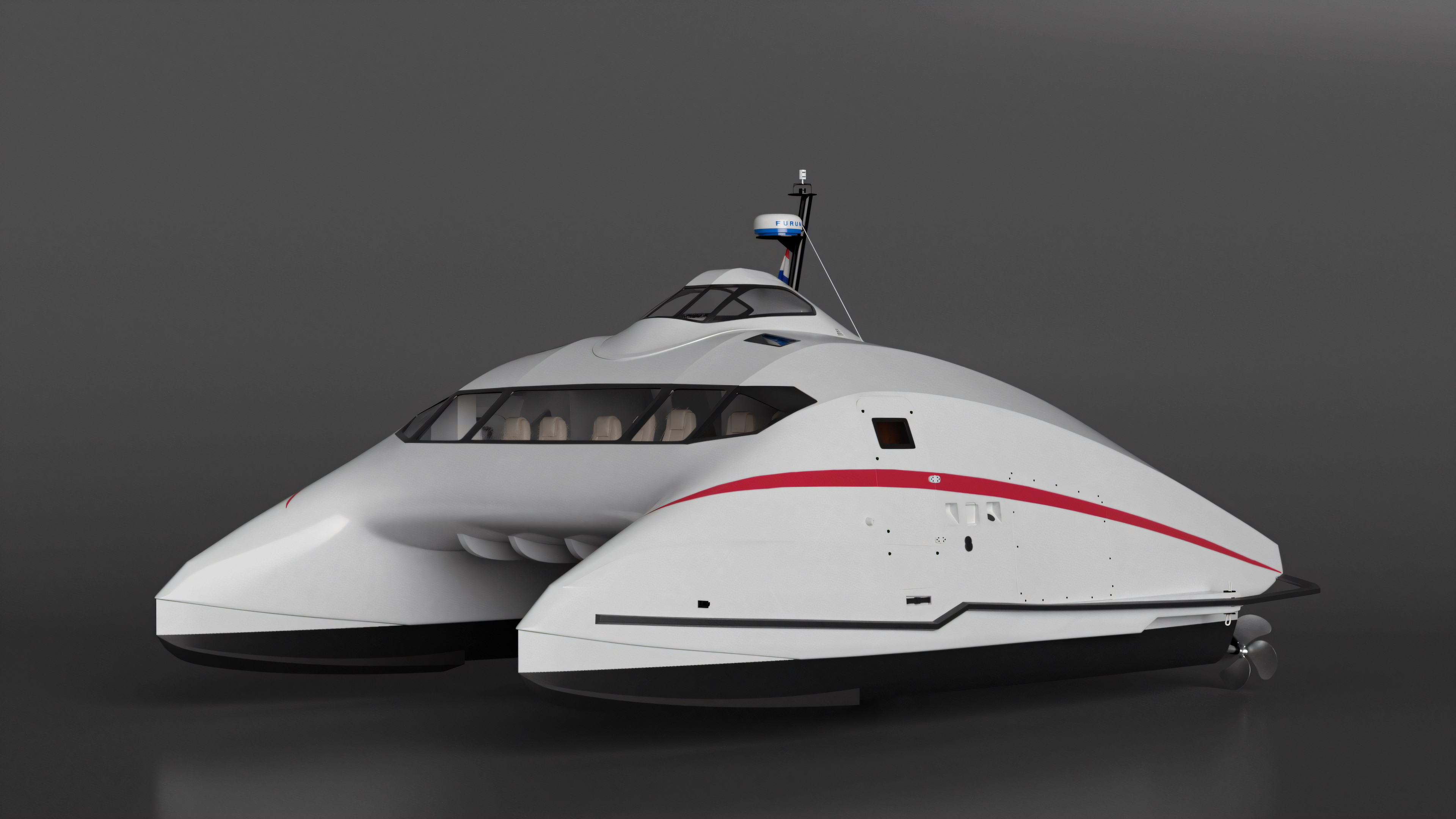 3D model Catamaran Ferry A2V Monaco One