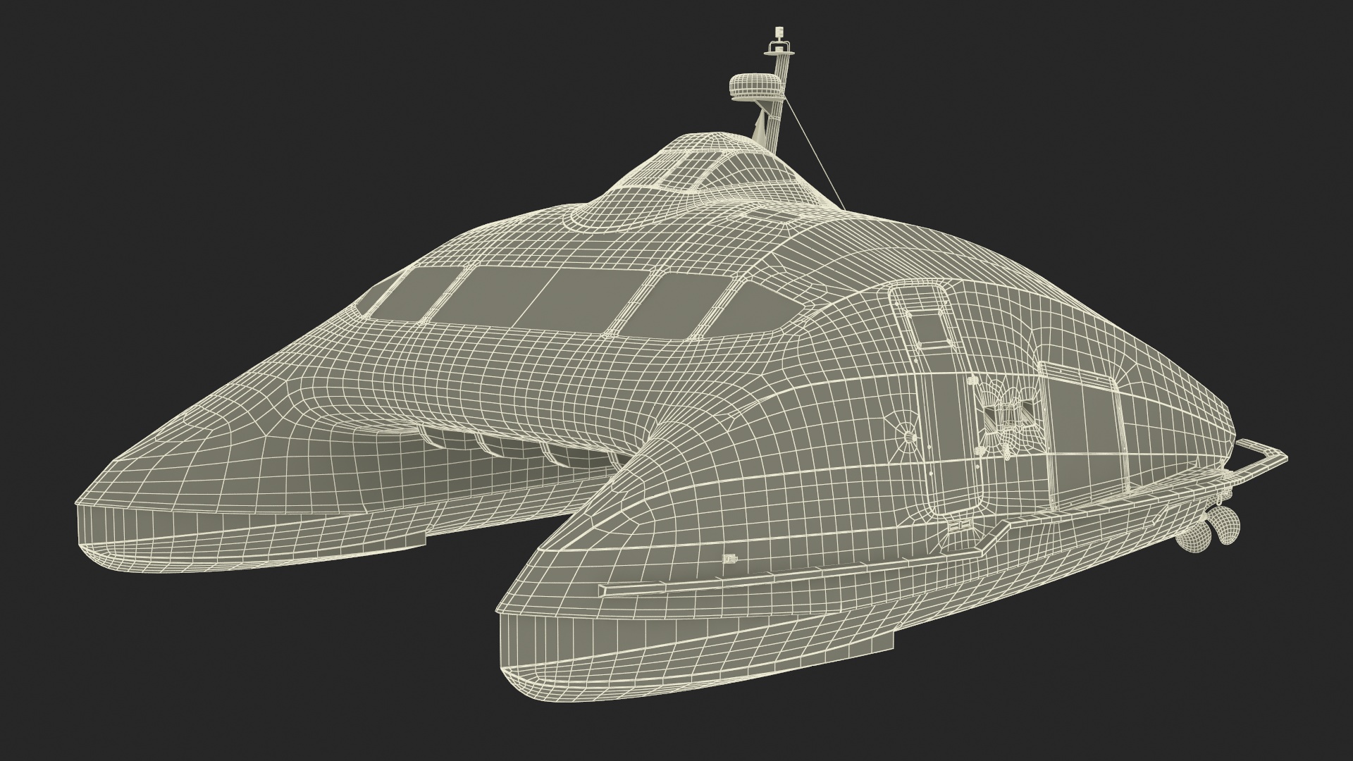 3D model Catamaran Ferry A2V Monaco One