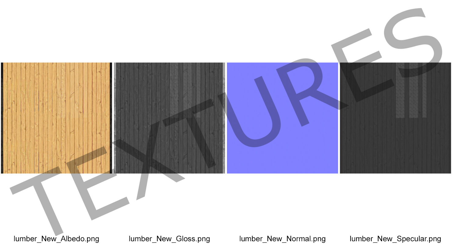 Wooden Planks Set 3D