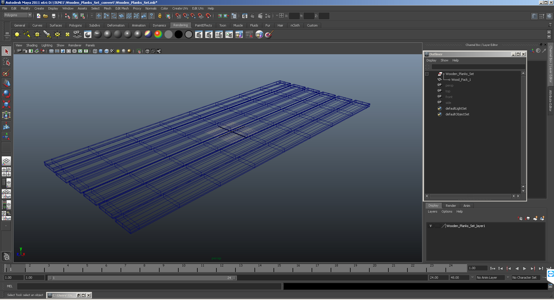 Wooden Planks Set 3D