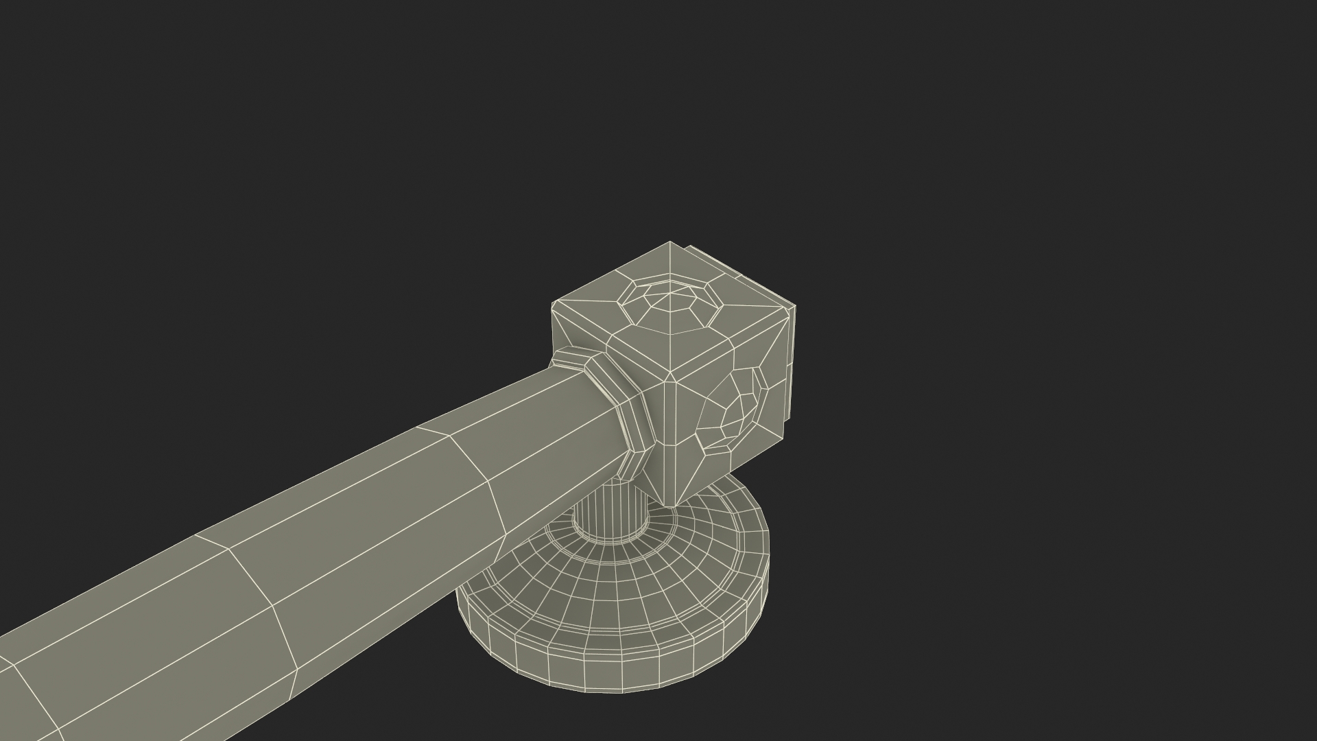 3D model Door Handle Designer Gold