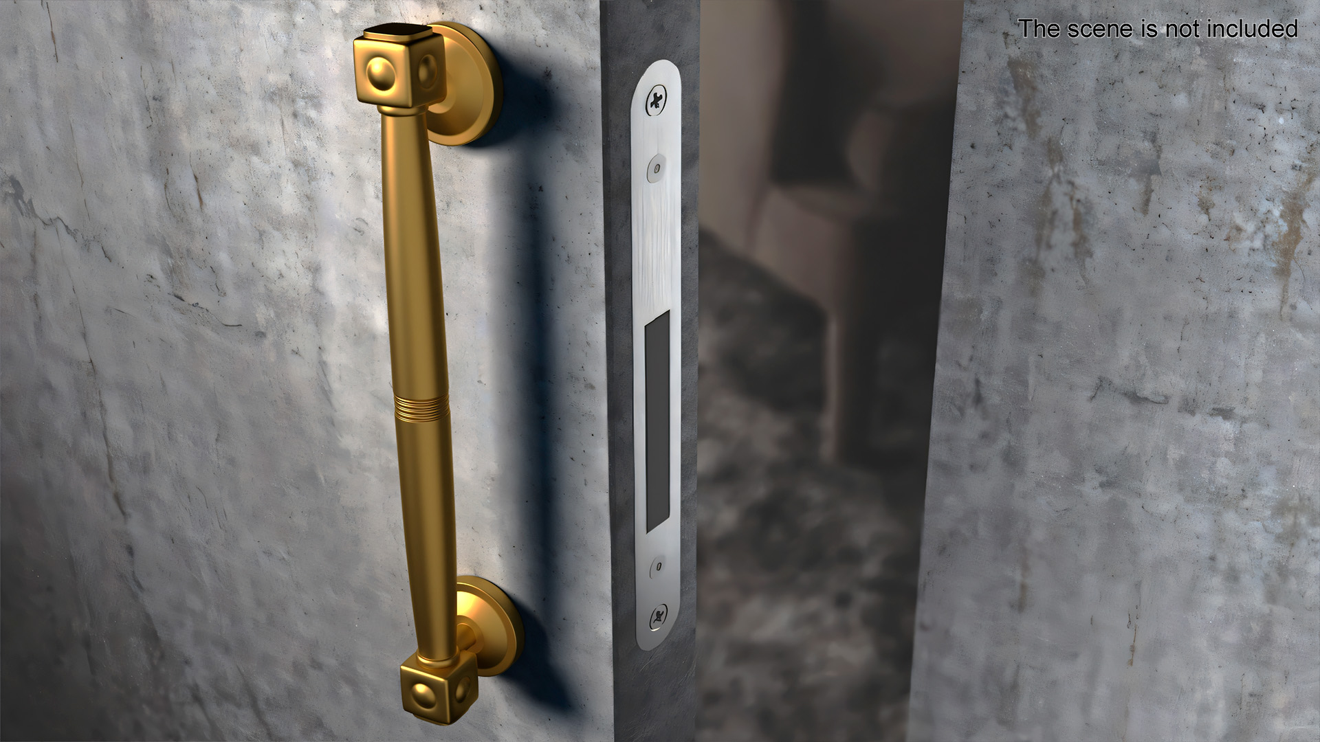 3D model Door Handle Designer Gold