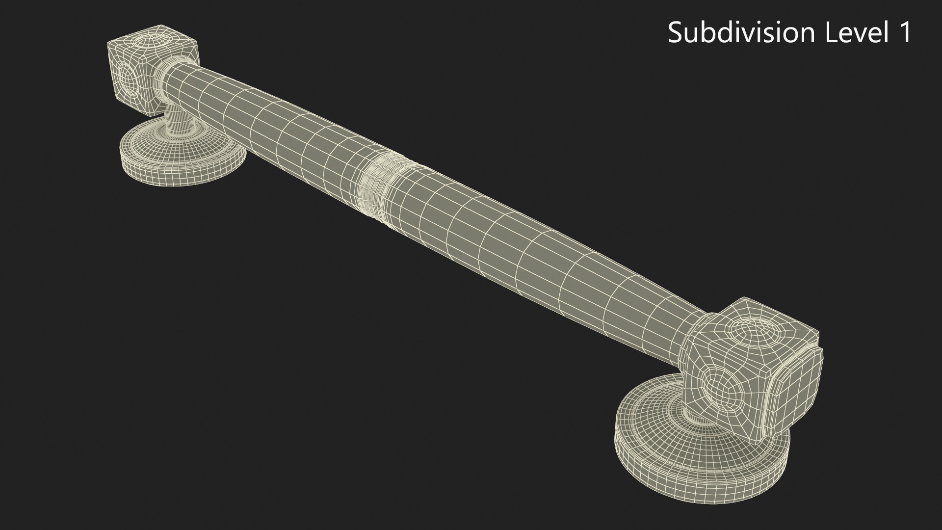 3D model Door Handle Designer Gold