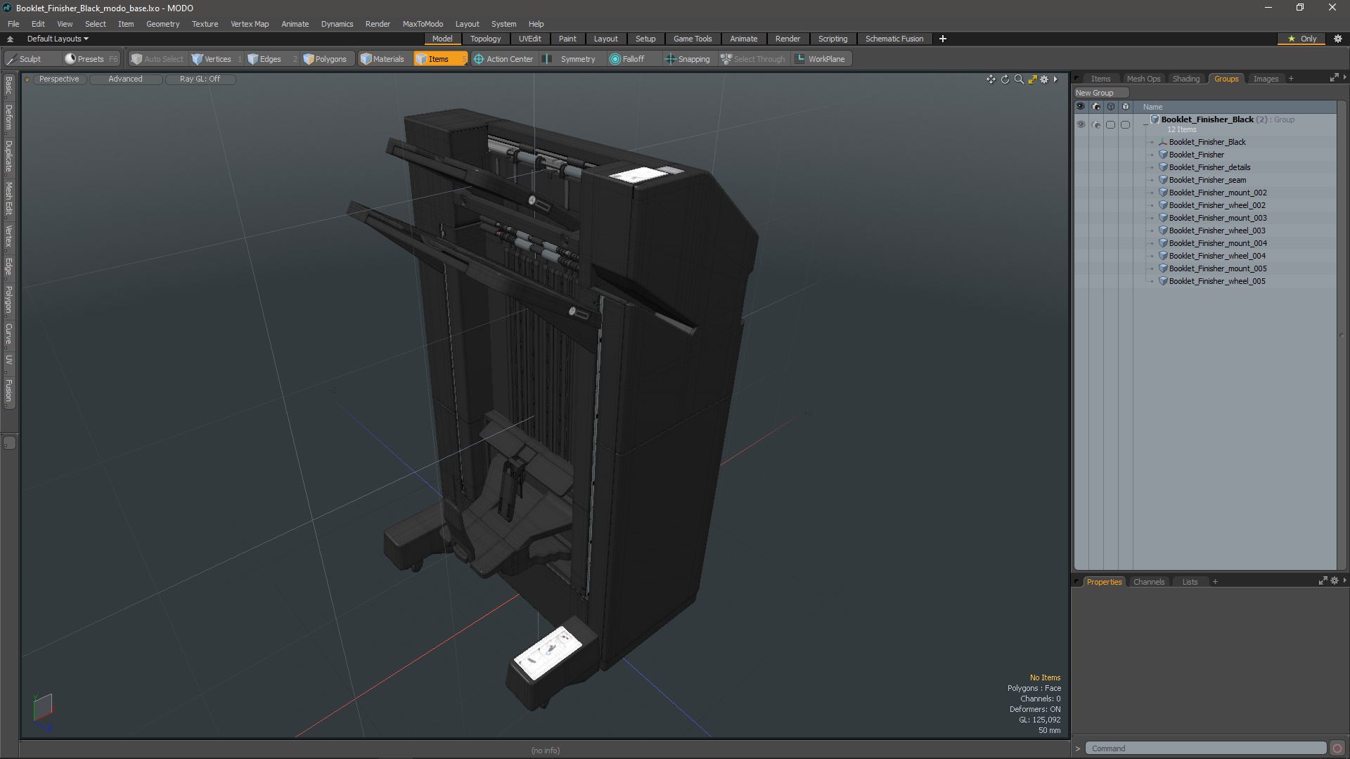 Booklet Finisher Black 3D