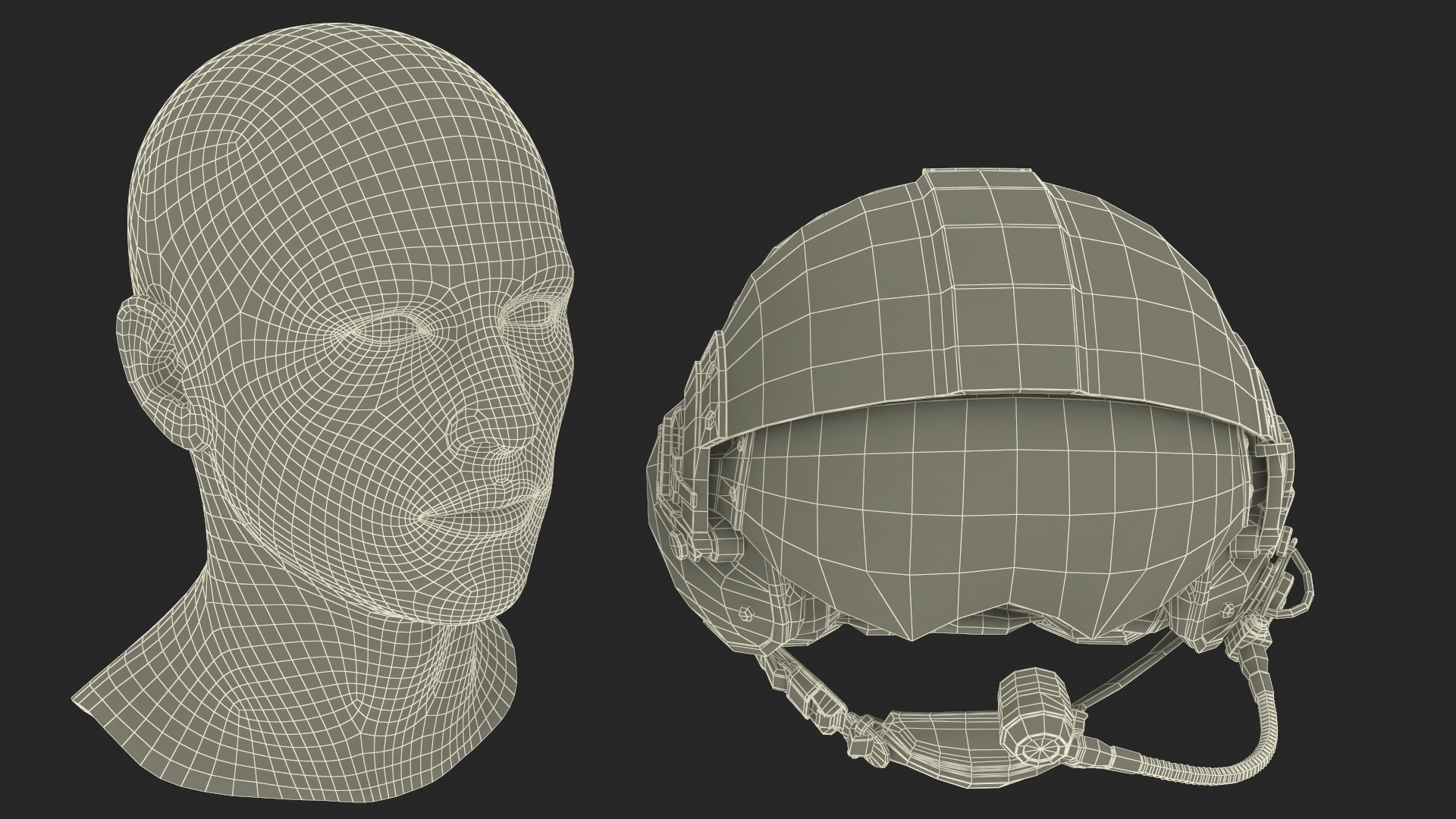 3D model Helicopter Pilot Helmet LH350 White