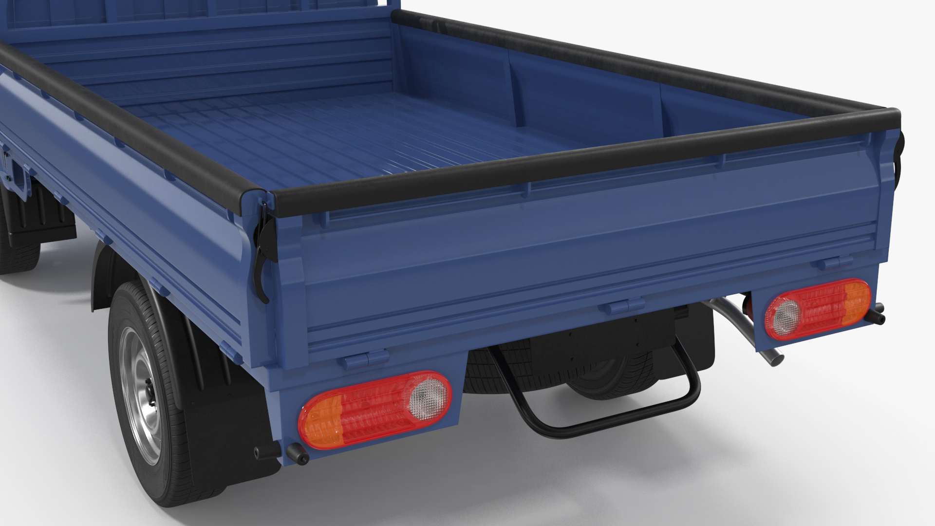 Flatbed Truck Blue Rigged for Cinema 4D 3D model