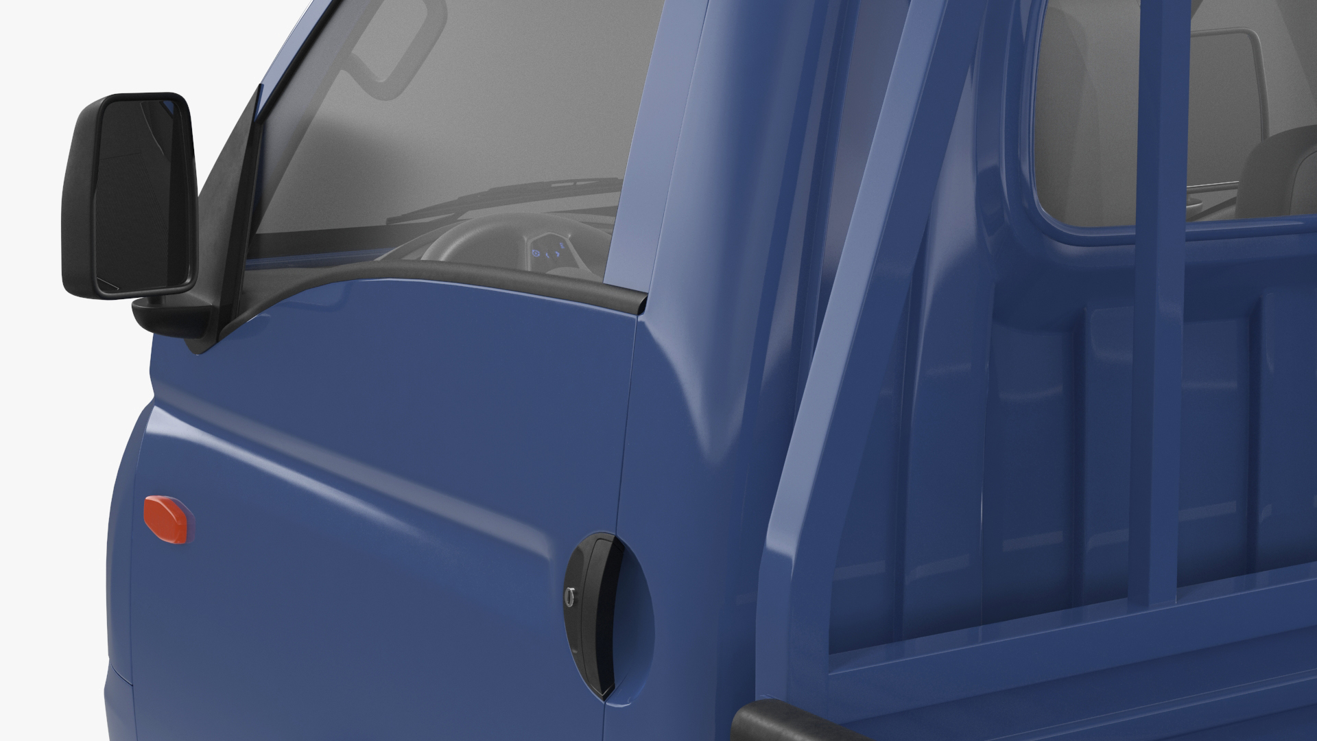 Flatbed Truck Blue Rigged for Cinema 4D 3D model