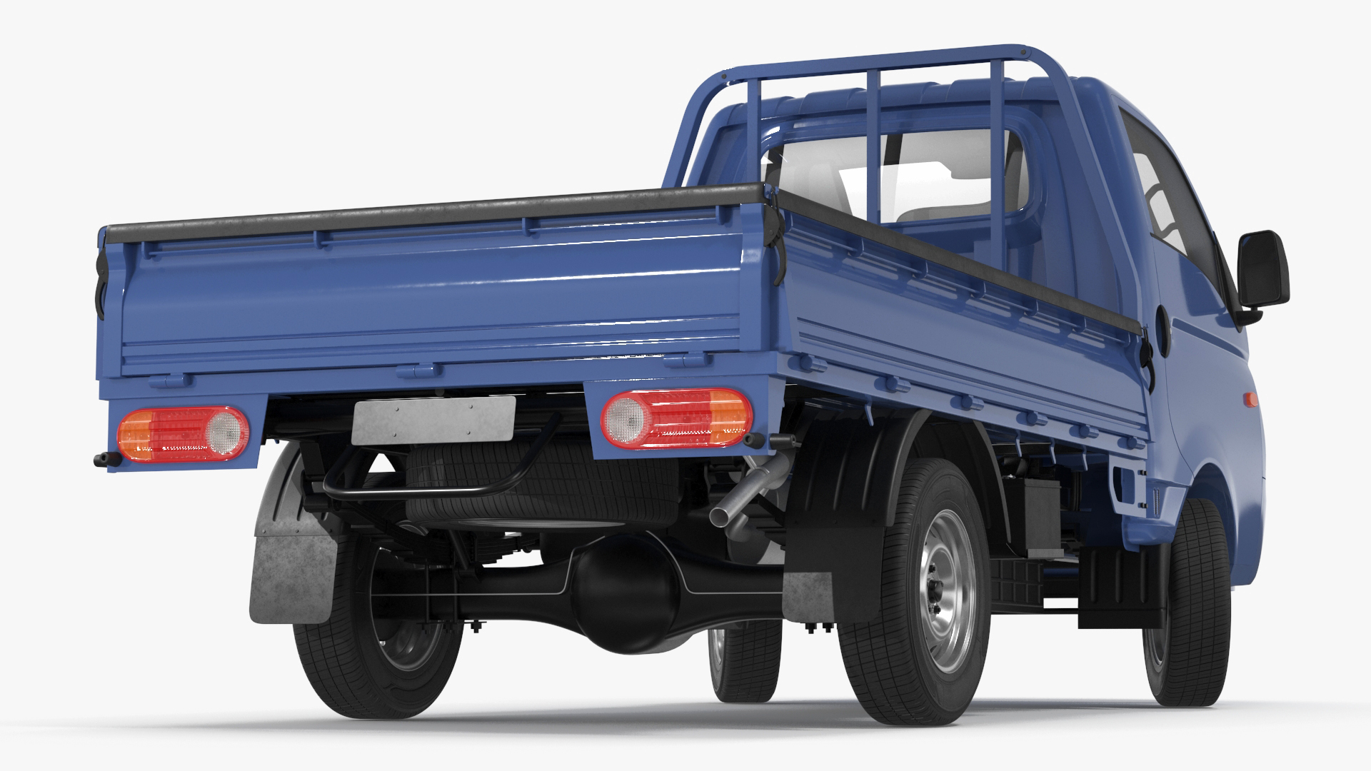Flatbed Truck Blue Rigged for Cinema 4D 3D model
