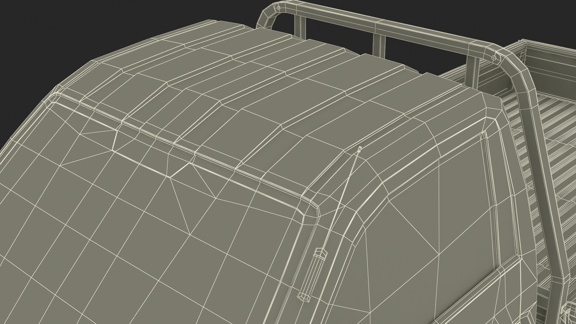 Flatbed Truck Blue Rigged for Cinema 4D 3D model