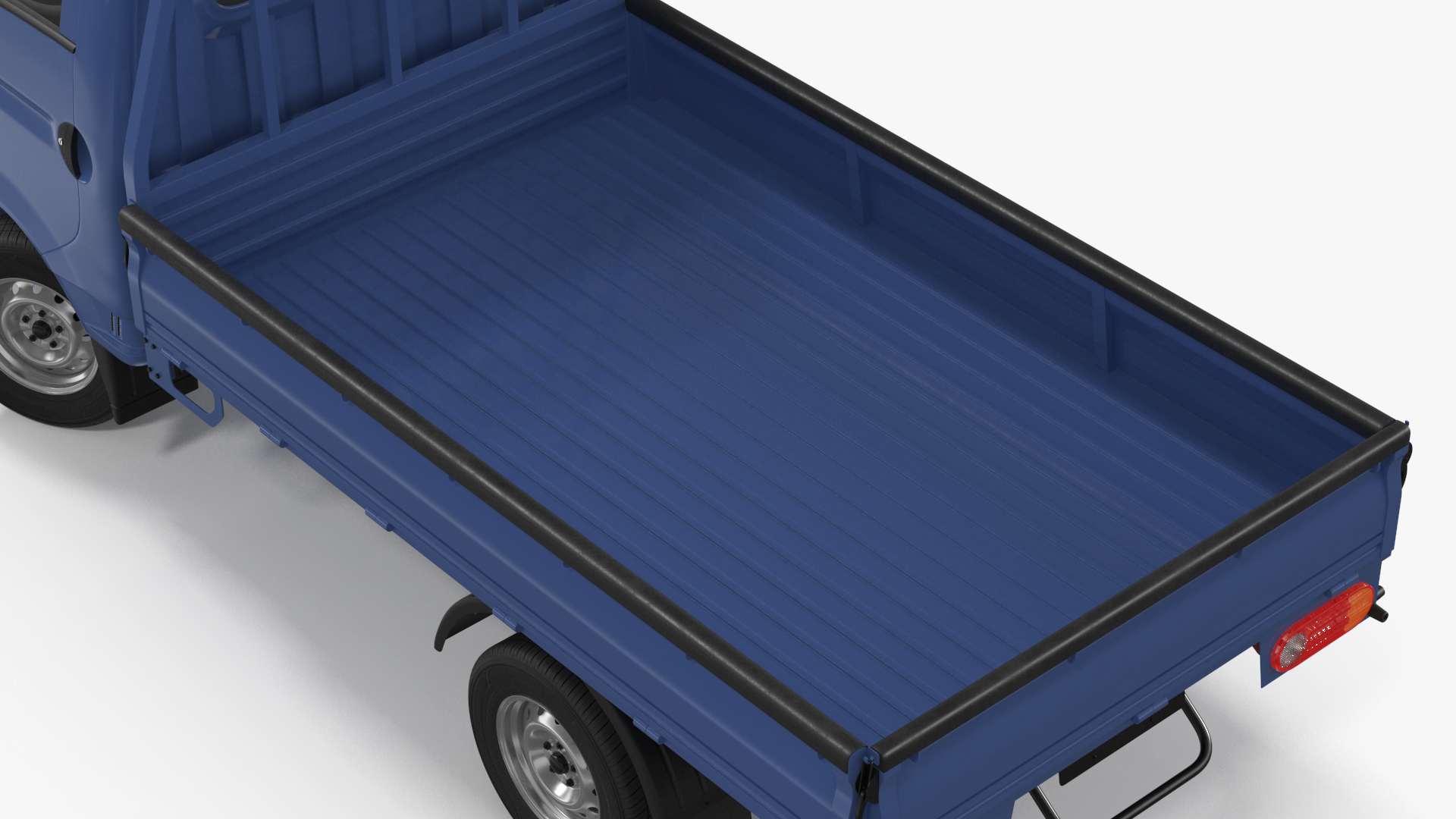 Flatbed Truck Blue Rigged for Cinema 4D 3D model