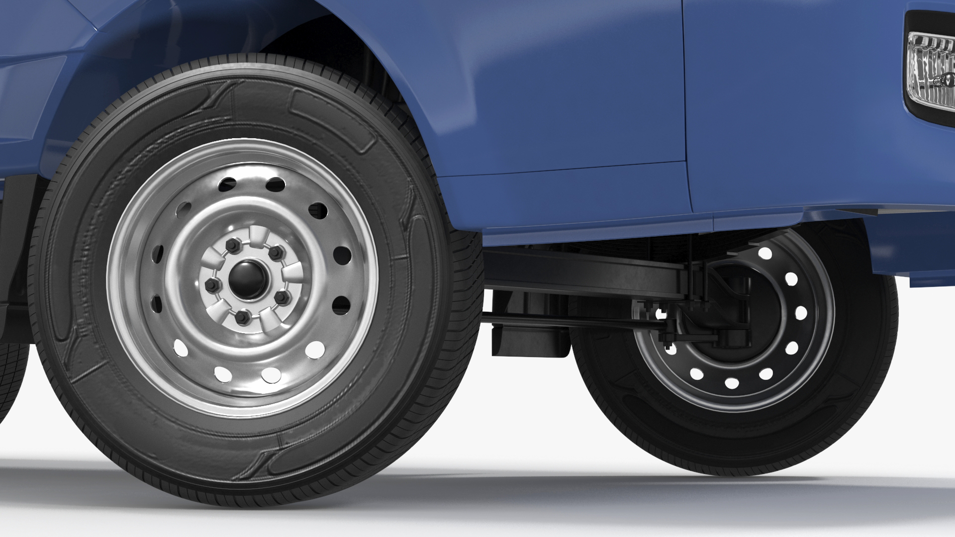 Flatbed Truck Blue Rigged for Cinema 4D 3D model