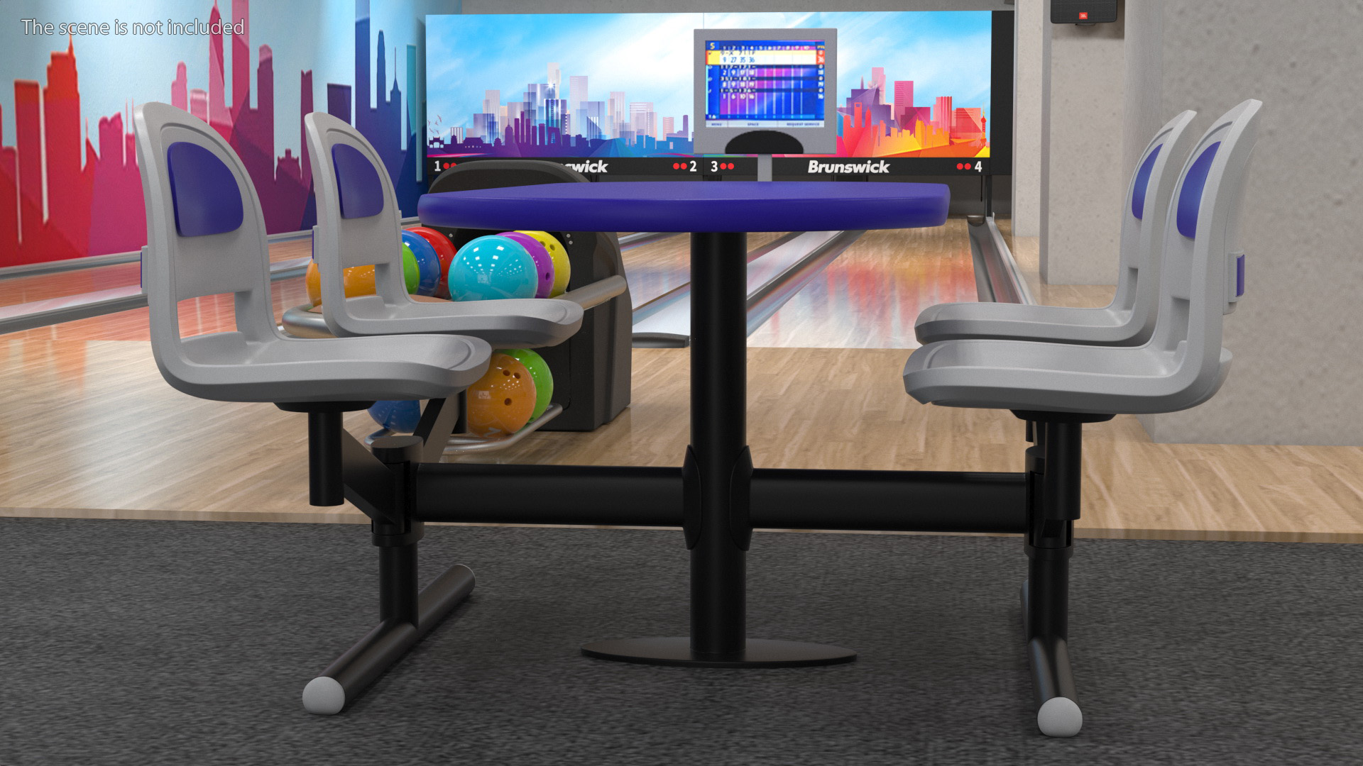 Table with Display for Bowling Center 3D