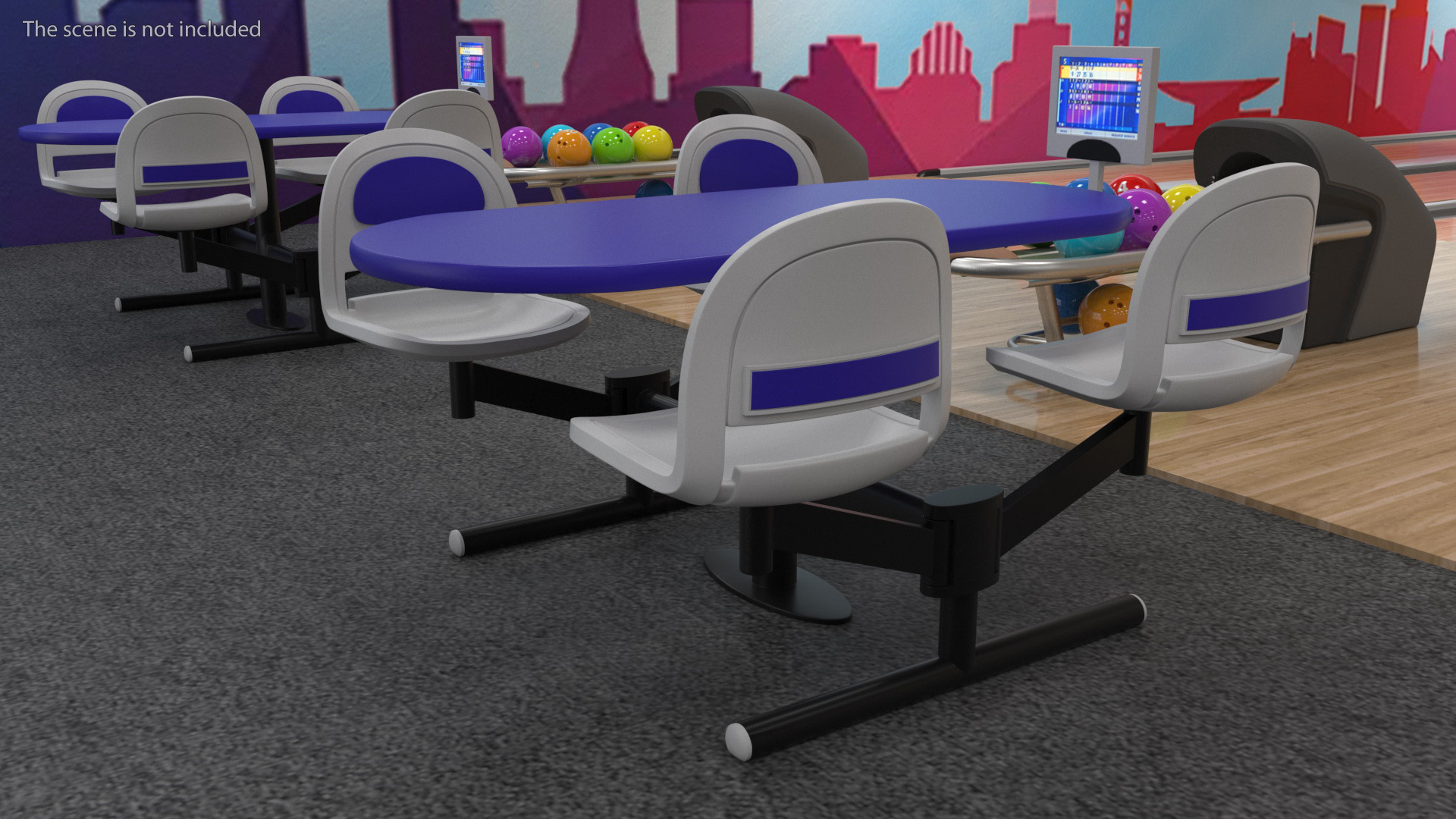 Table with Display for Bowling Center 3D