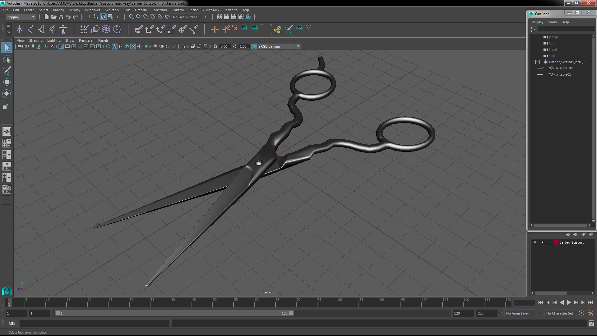 3D model Barber Scissors