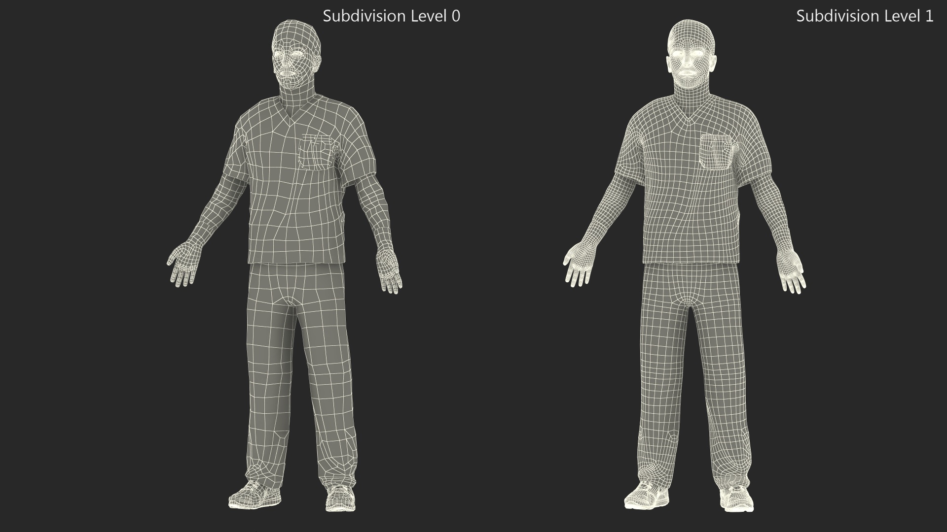 Male Surgeon Doctor Stained Blood Clothes Rigged for Cinema 4D 3D