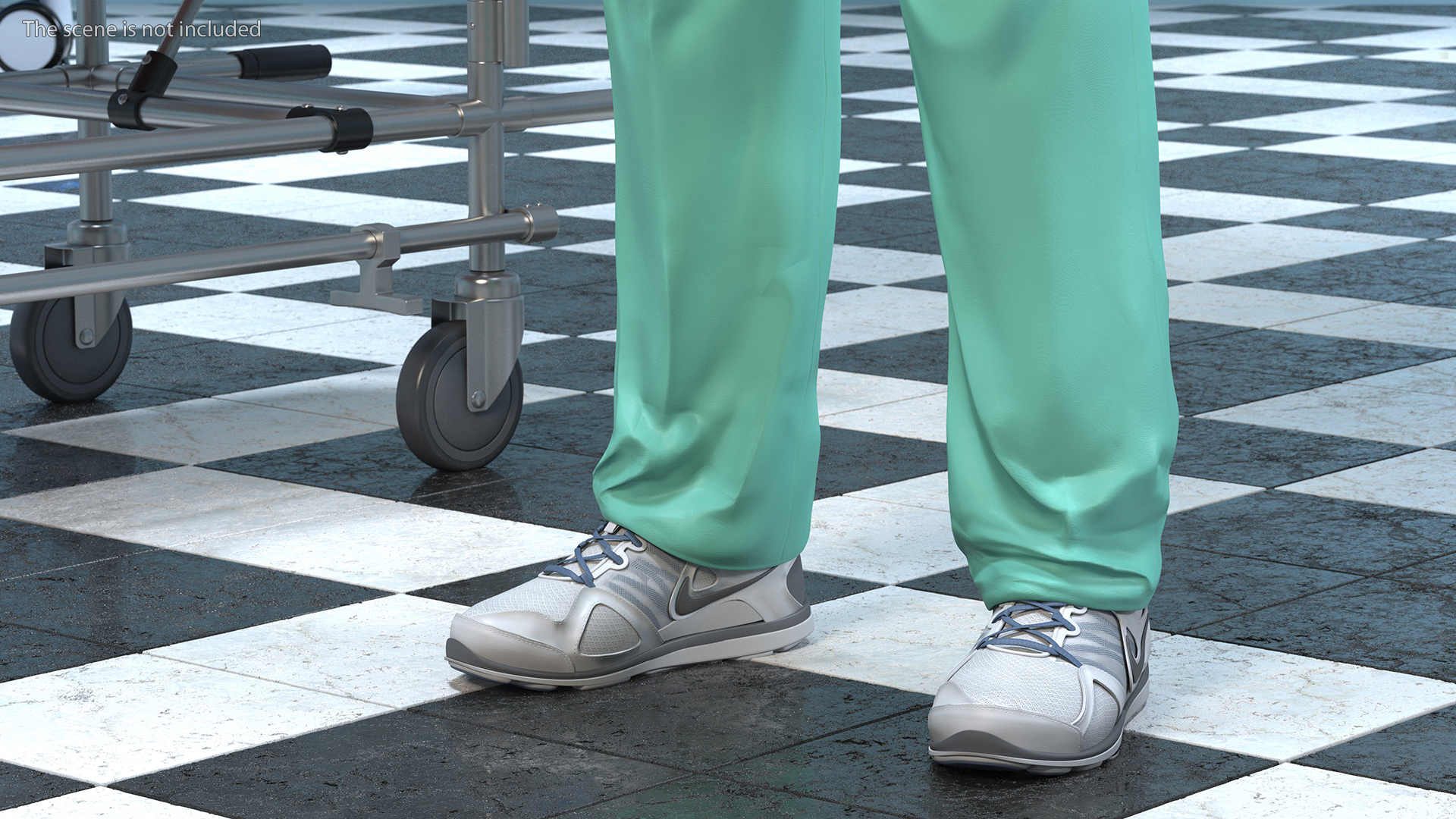 Male Surgeon Doctor Stained Blood Clothes Rigged for Cinema 4D 3D